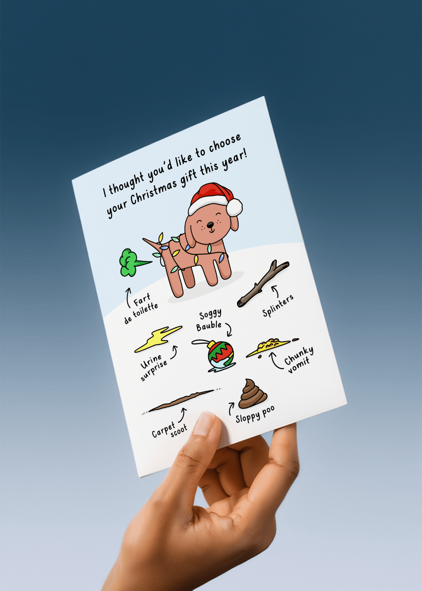 Choose Your Christmas Gift - Dog Humor mockup 4