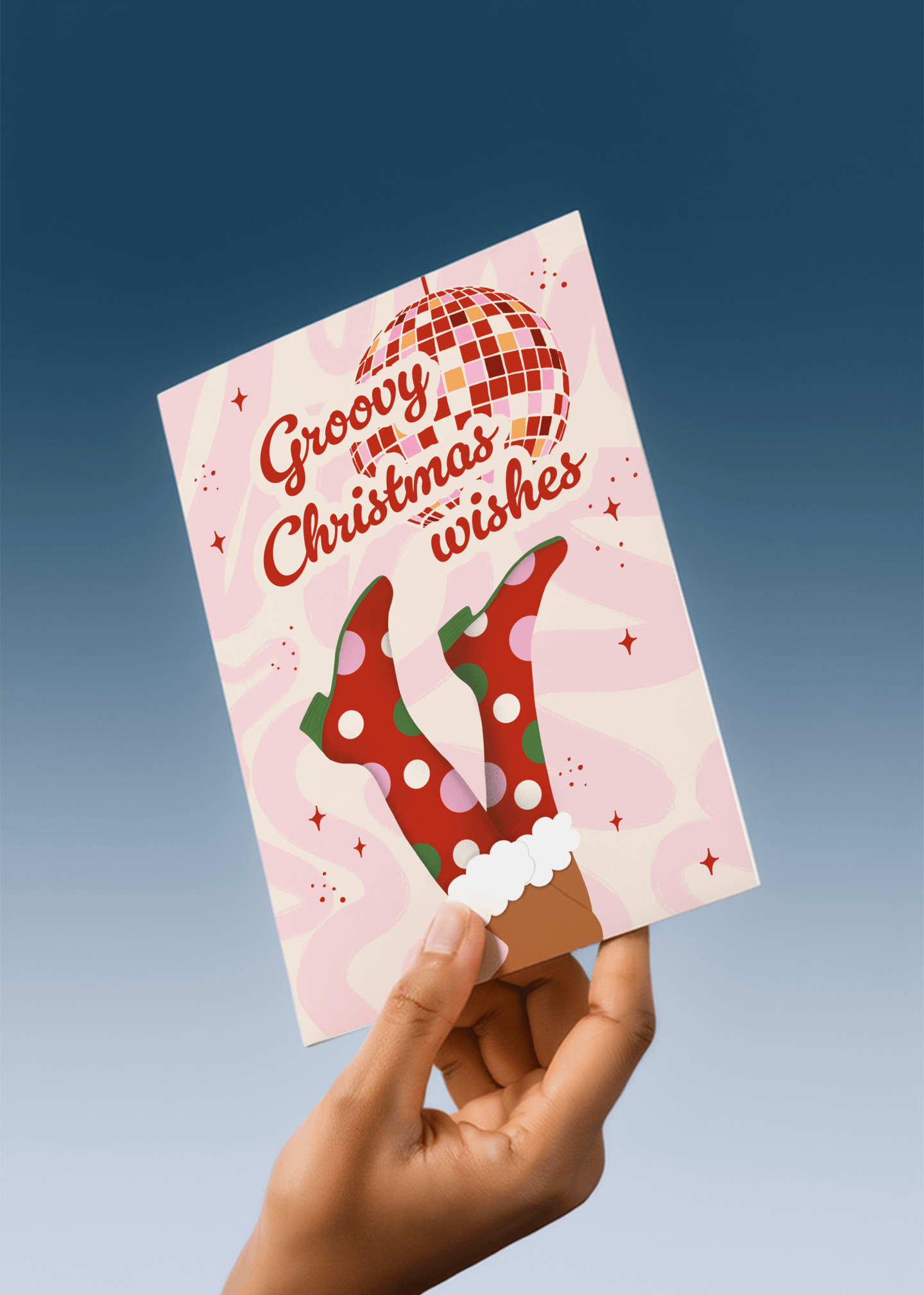 Groovy Christmas Wishes mockup 4