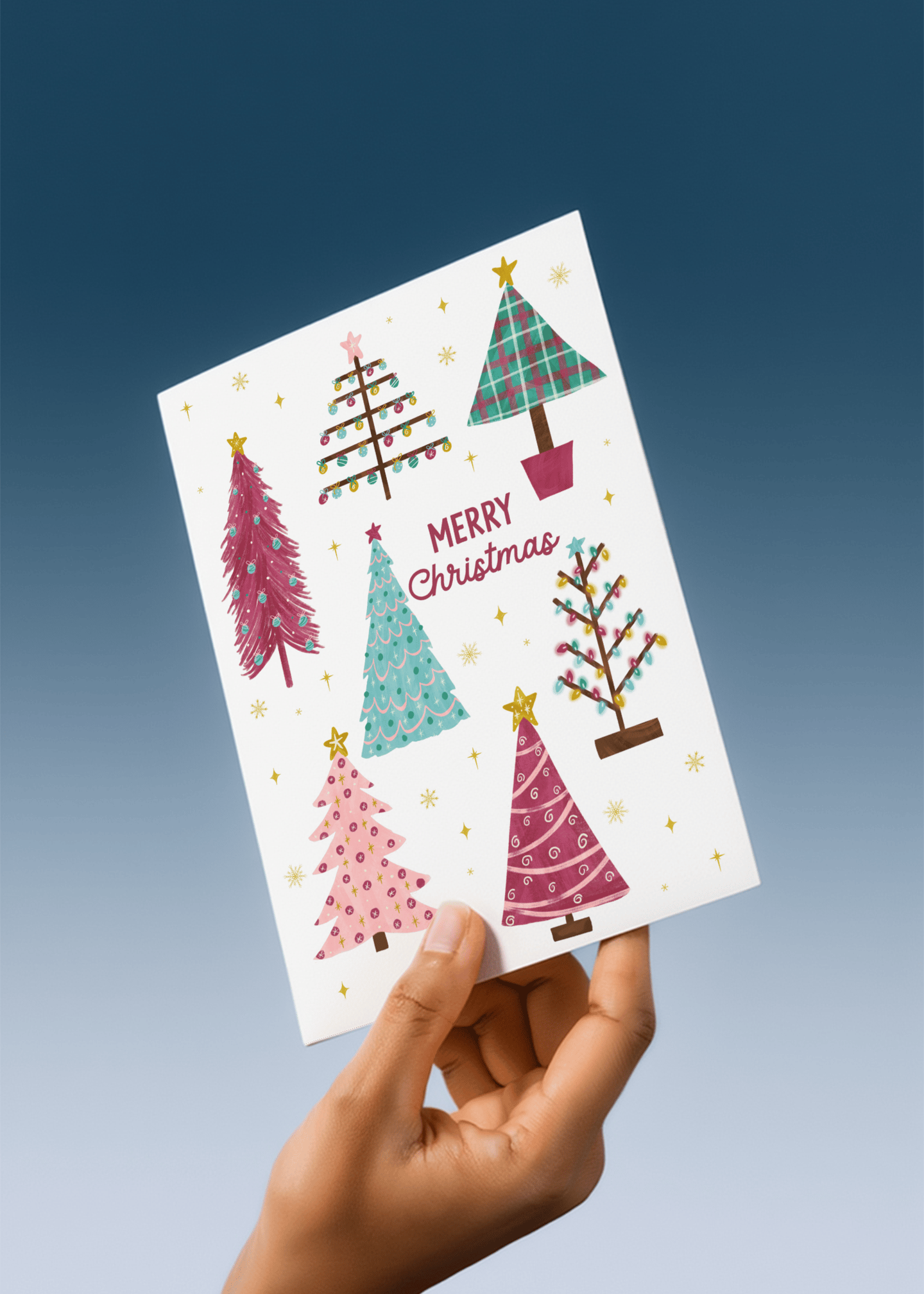 Whimsical Christmas Trees mockup 4