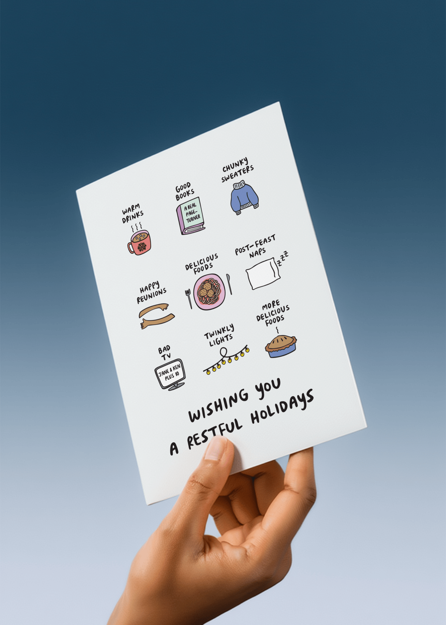 Wishing You a Restful Holidays mockup 3