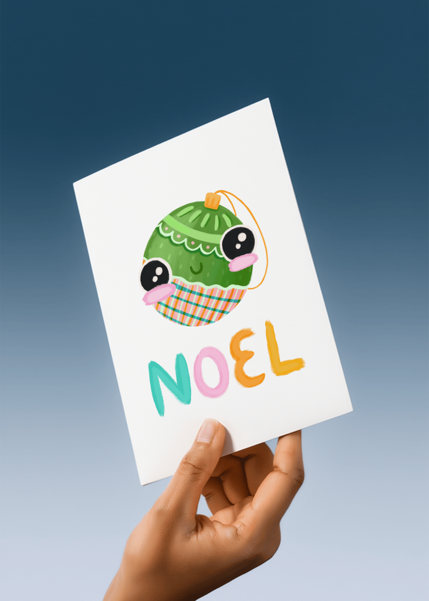 Noel Ornament mockup 2
