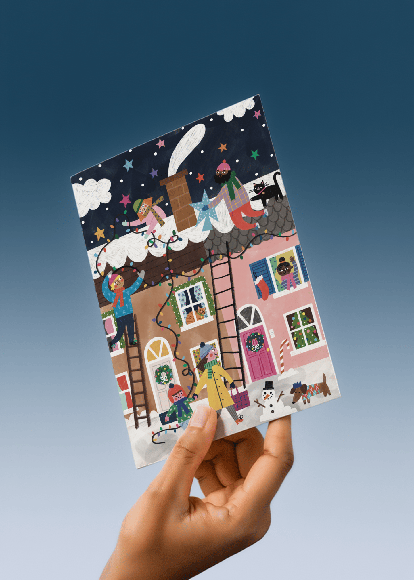 Festive Street Scene mockup 4