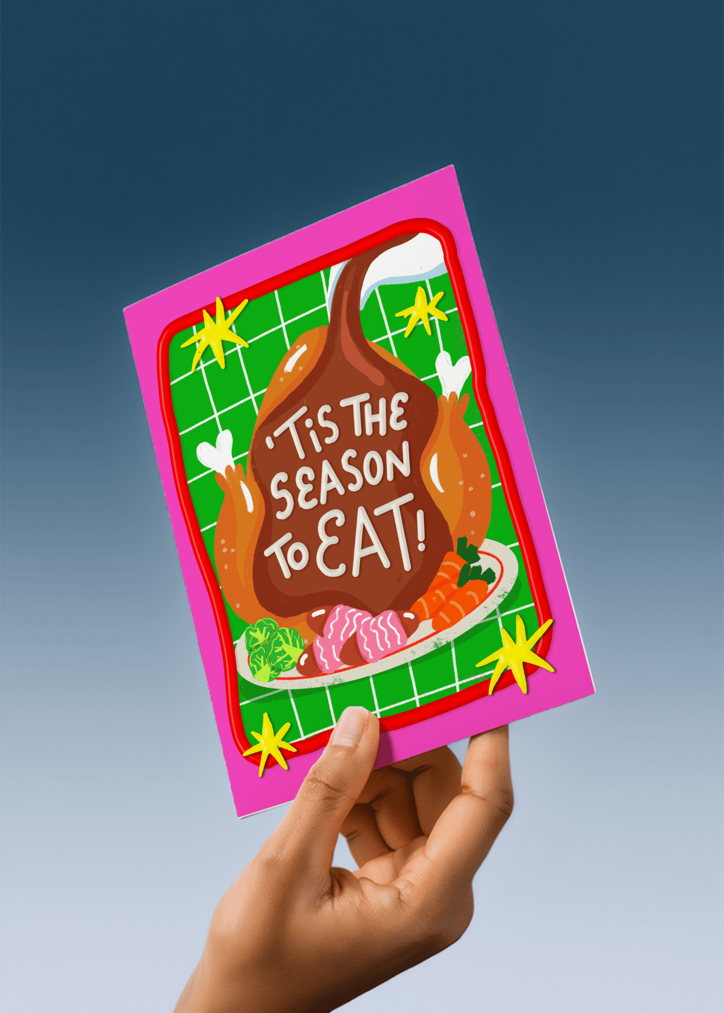 Tis the Season to Eat Christmas Card mockup 3