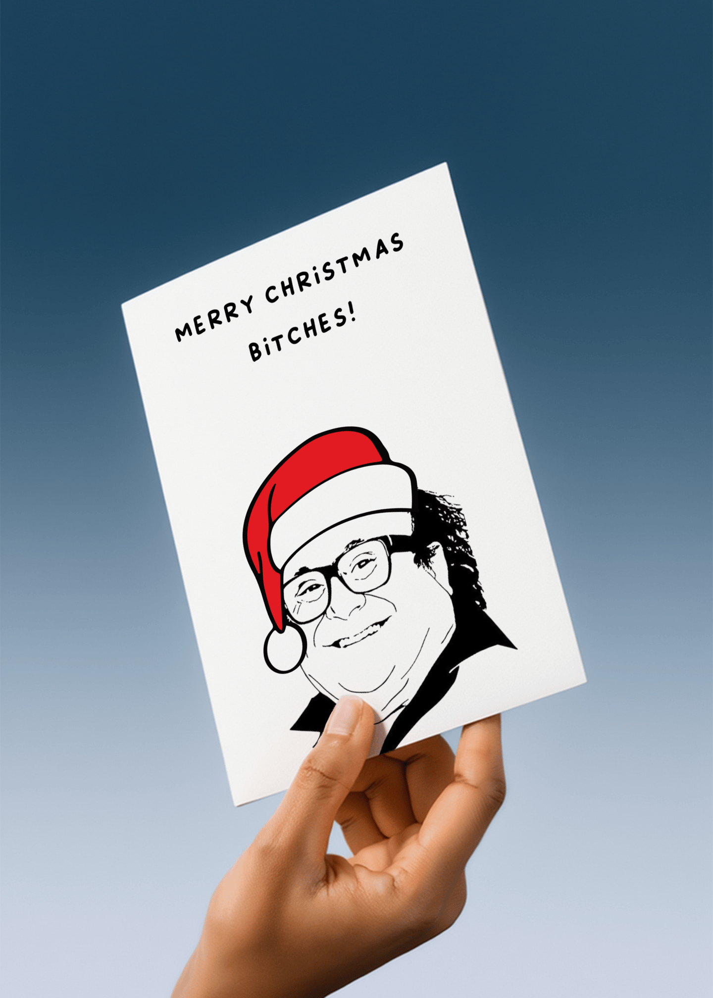 Merry Christmas Bitches Card mockup 4