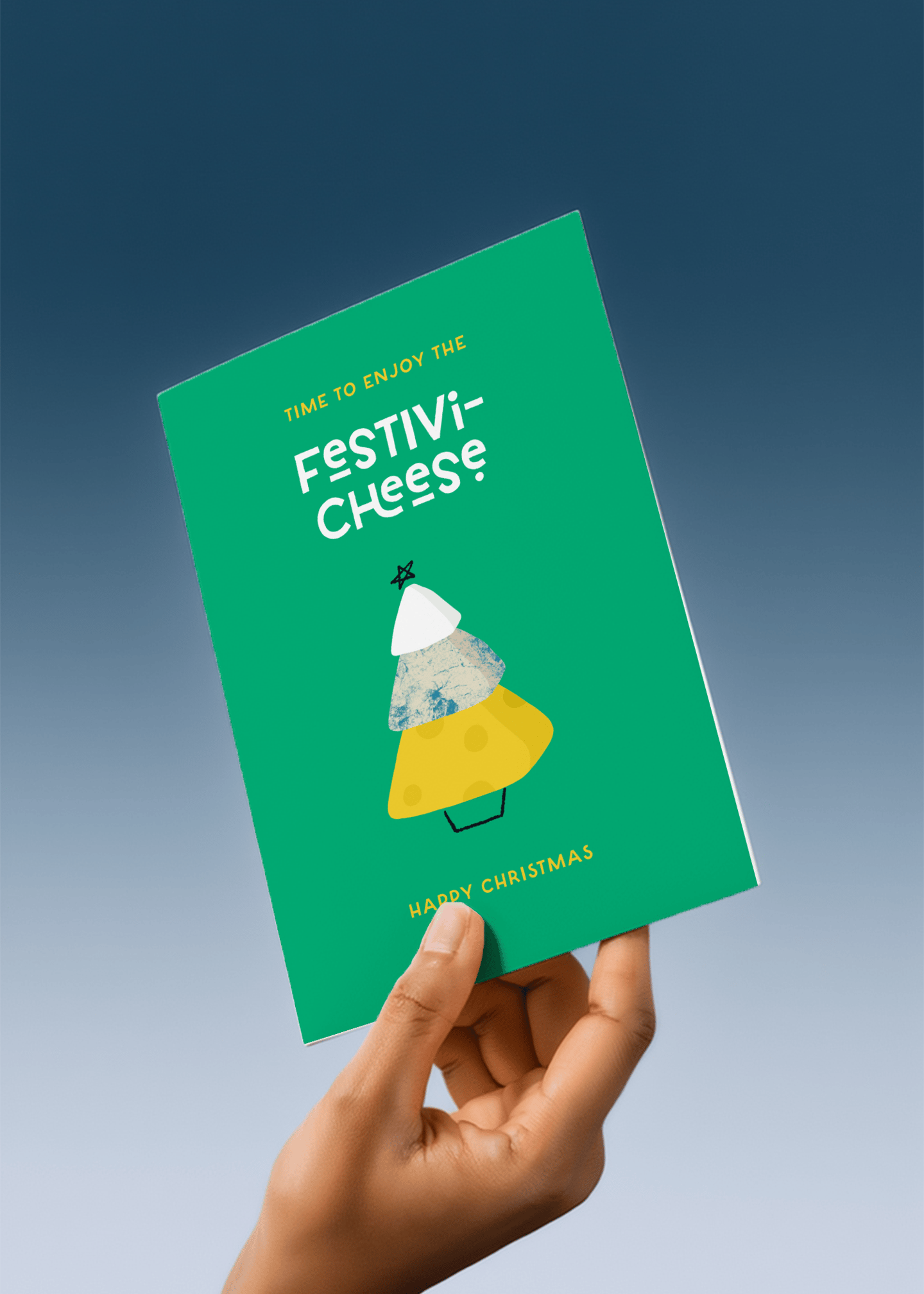 Time to Enjoy the Festivi-Cheese Card mockup 3