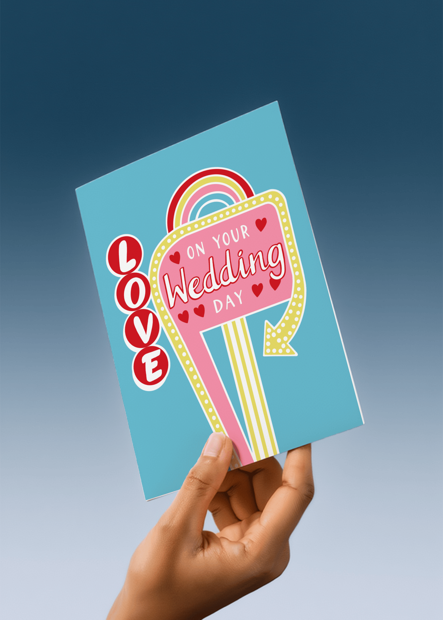 Love on Your Wedding Day Card mockup 4