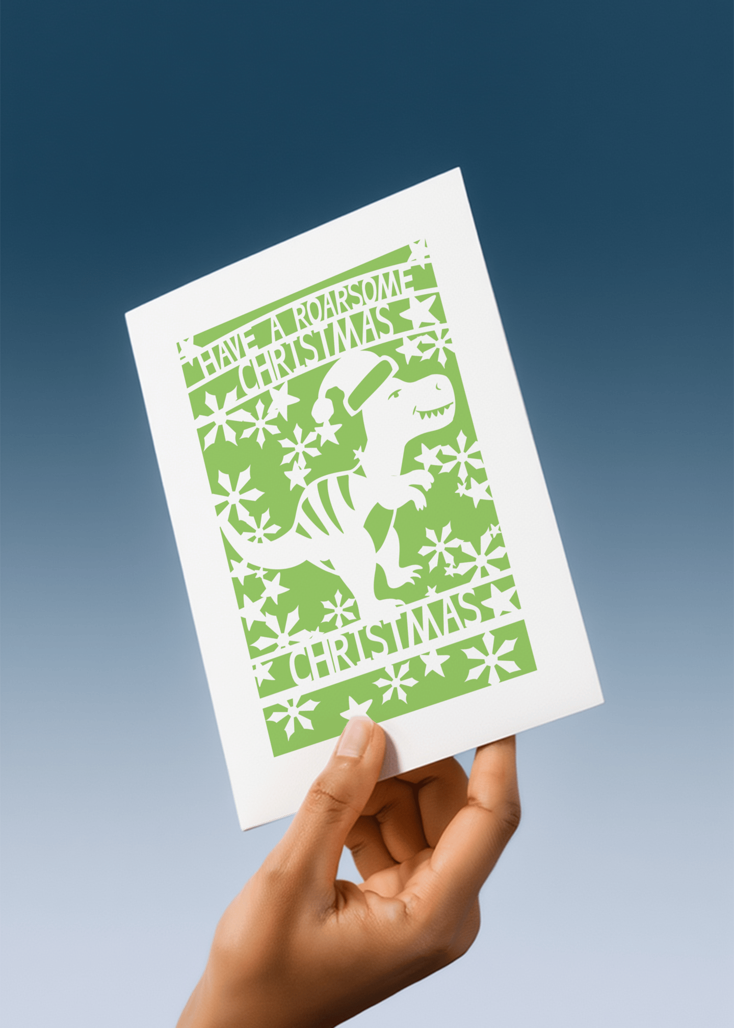 Have a Roarsome Christmas mockup 4