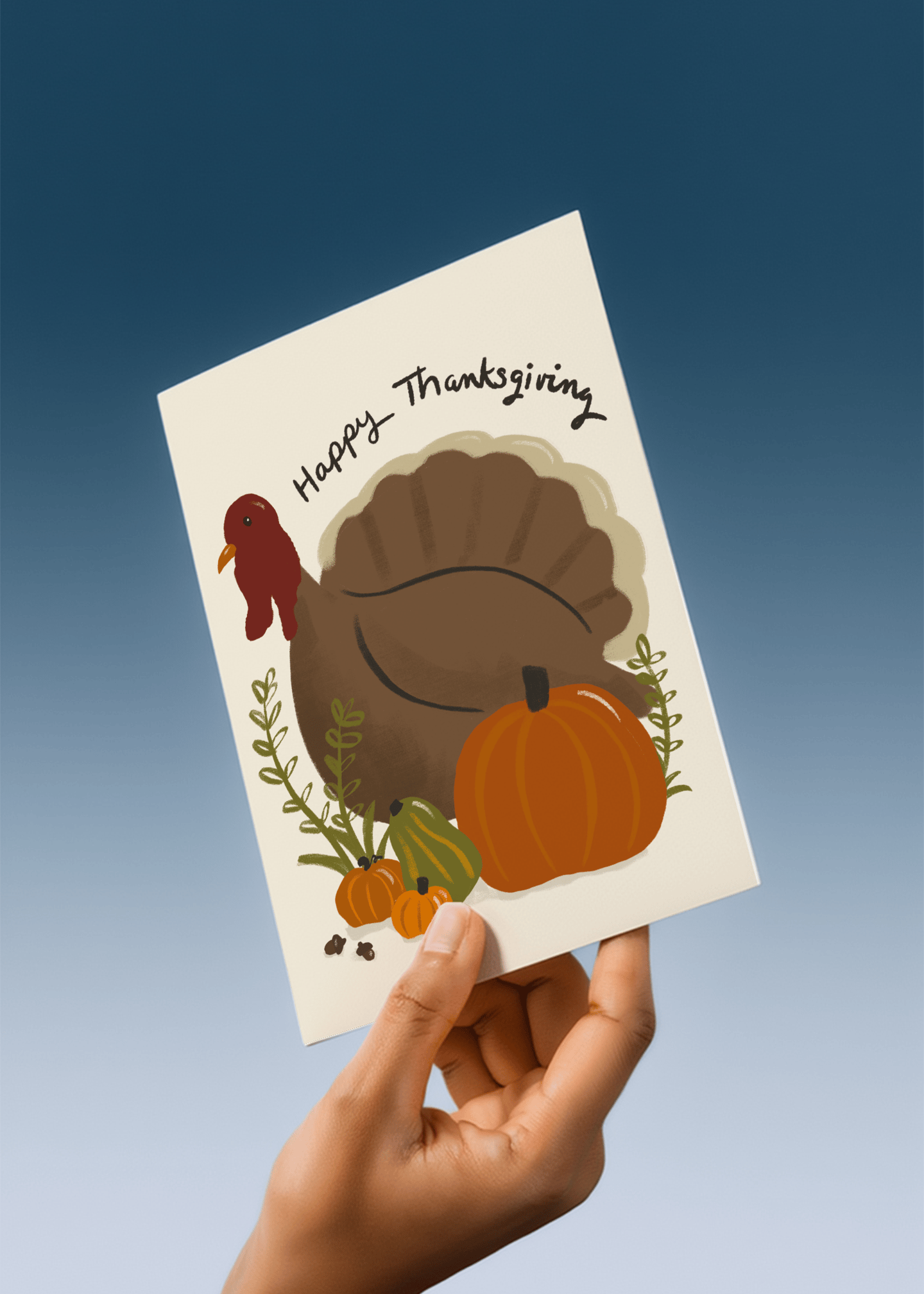 Turkey Thanksgiving Greetings mockup 4