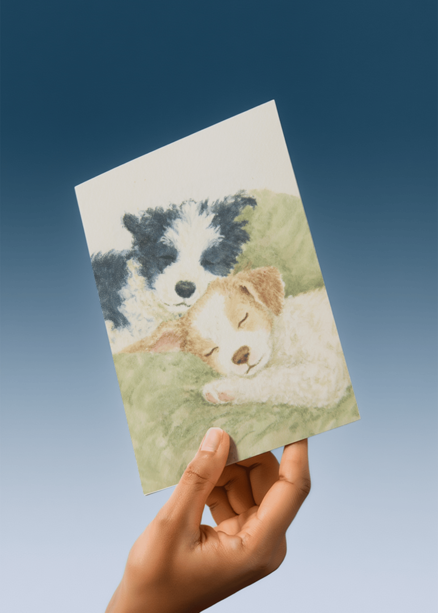 two dogs napping mockup 4