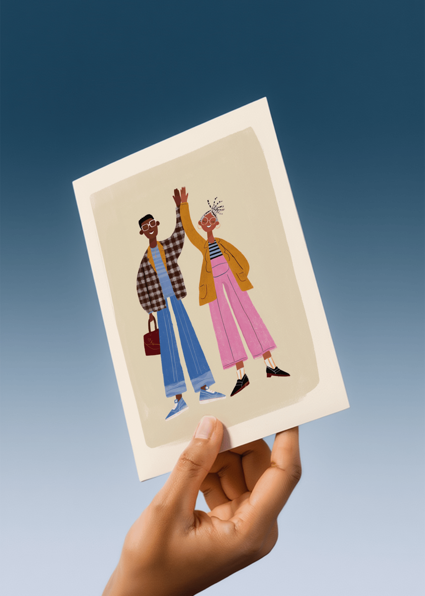 siblings high five mockup 4
