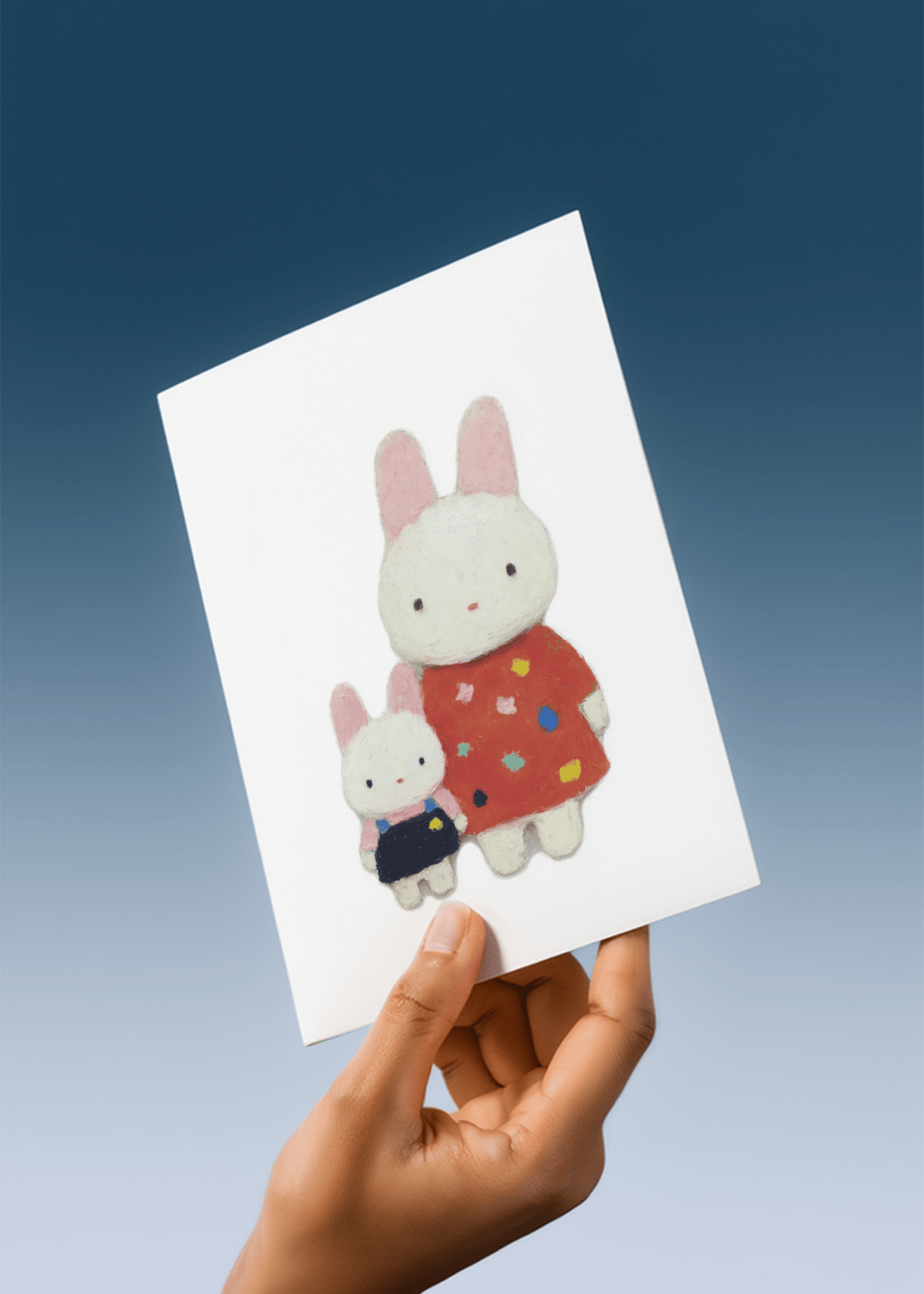 bunnies mom and daughter mockup 4