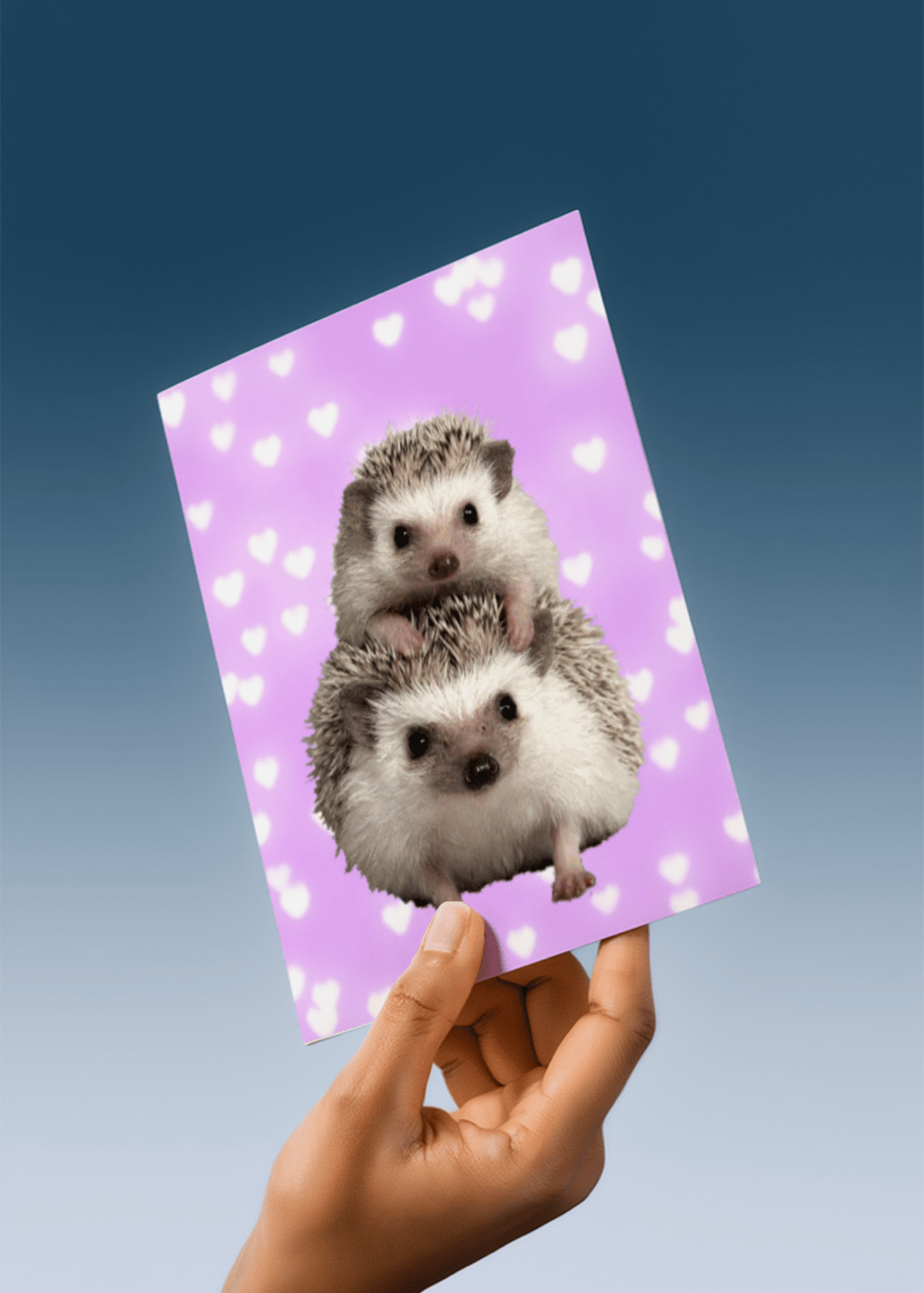 hedgehog mom and baby mockup 4