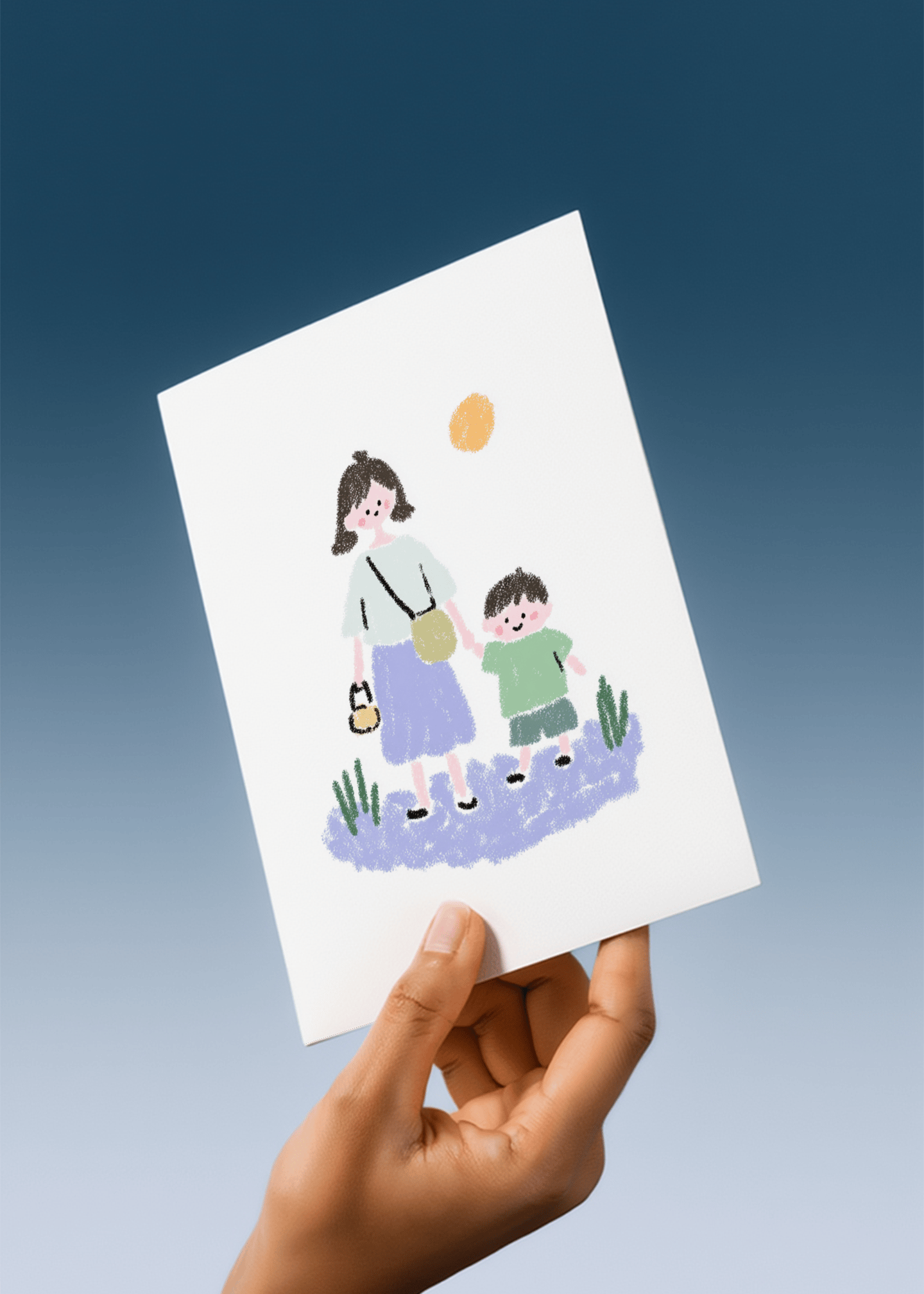 mom and son in a field mockup 4