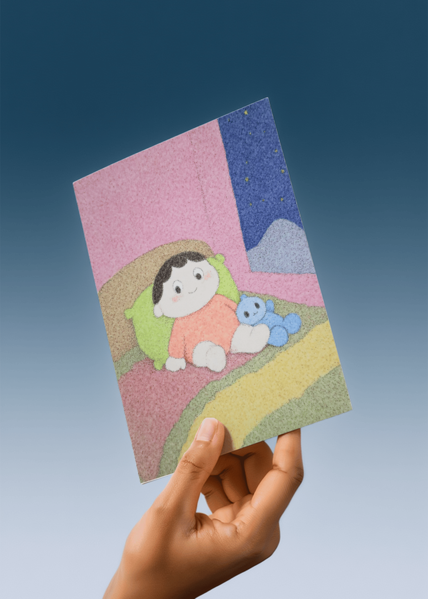 baby in bed with plushie mockup 4