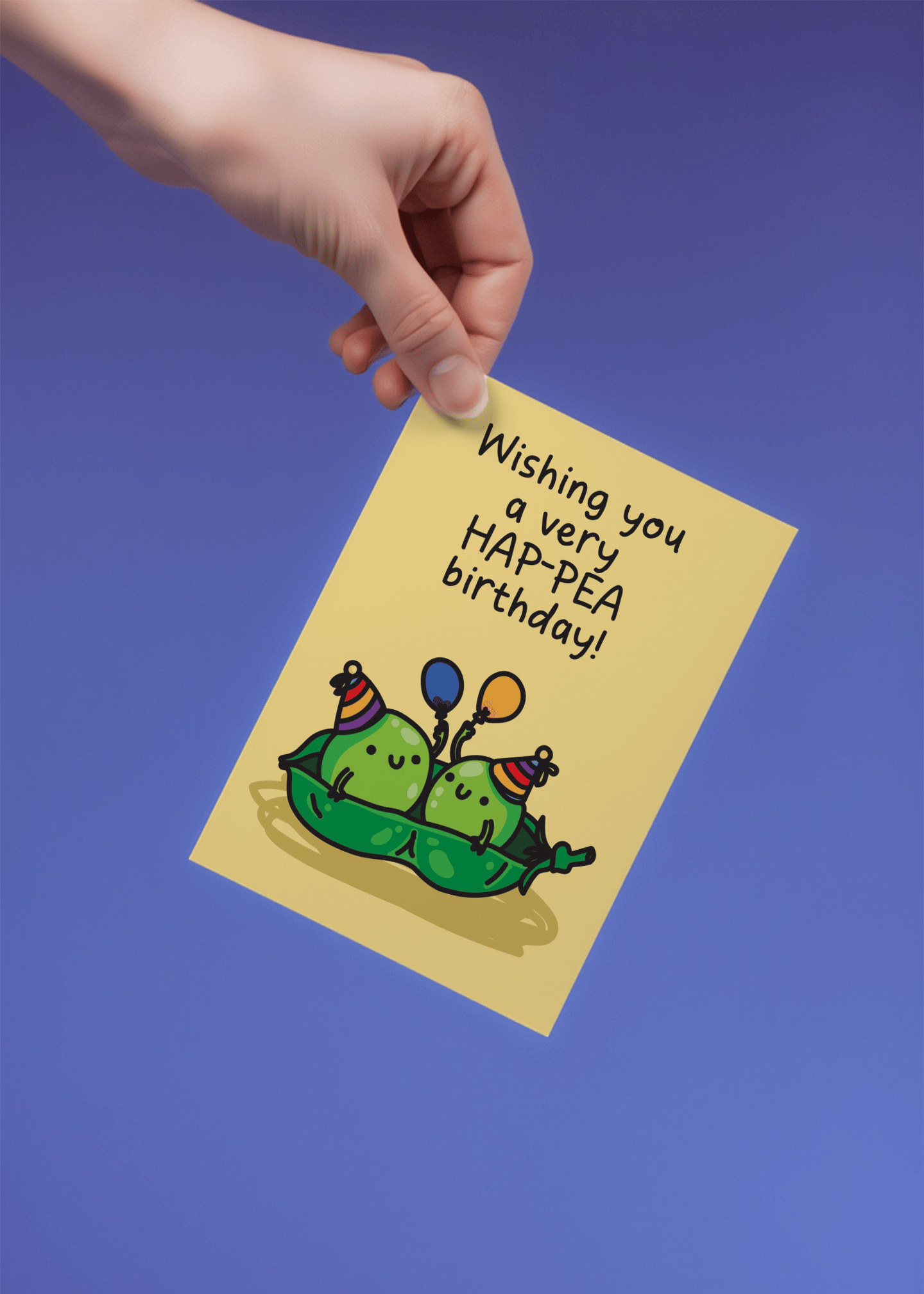 Wishing You a Very Hap-pea Birthday mockup 4