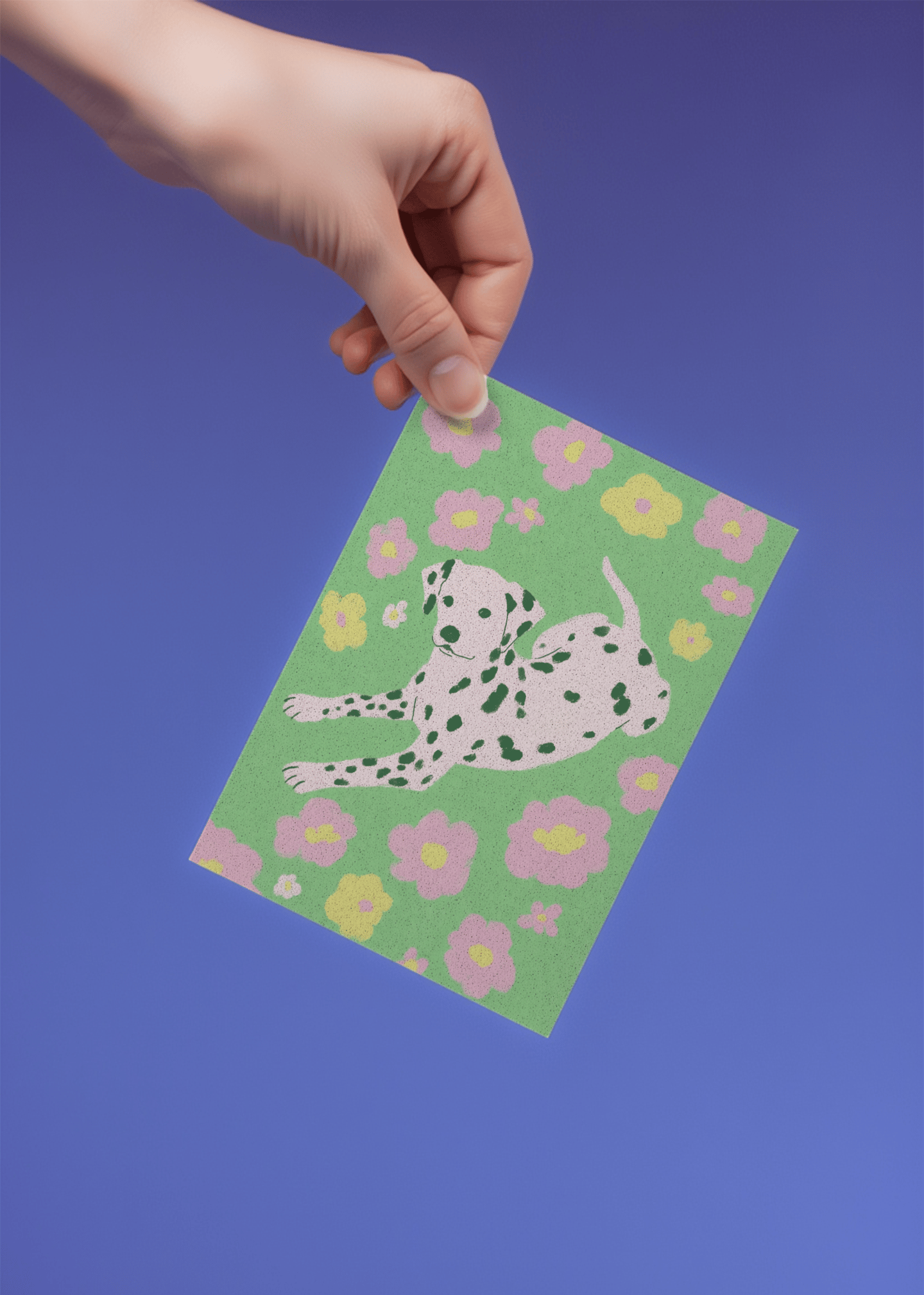 dalmatian laying down mockup 4
