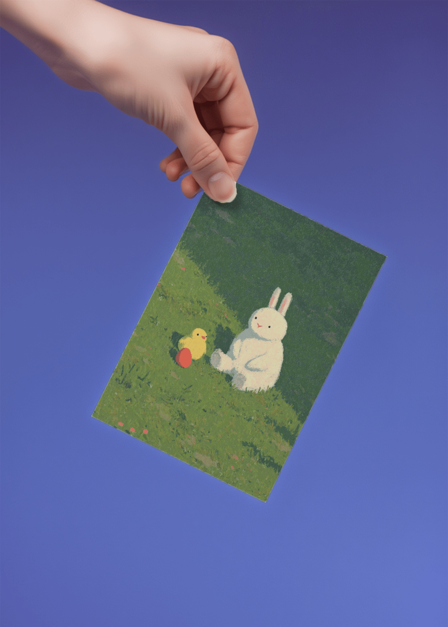 easter bunny and chick mockup 4