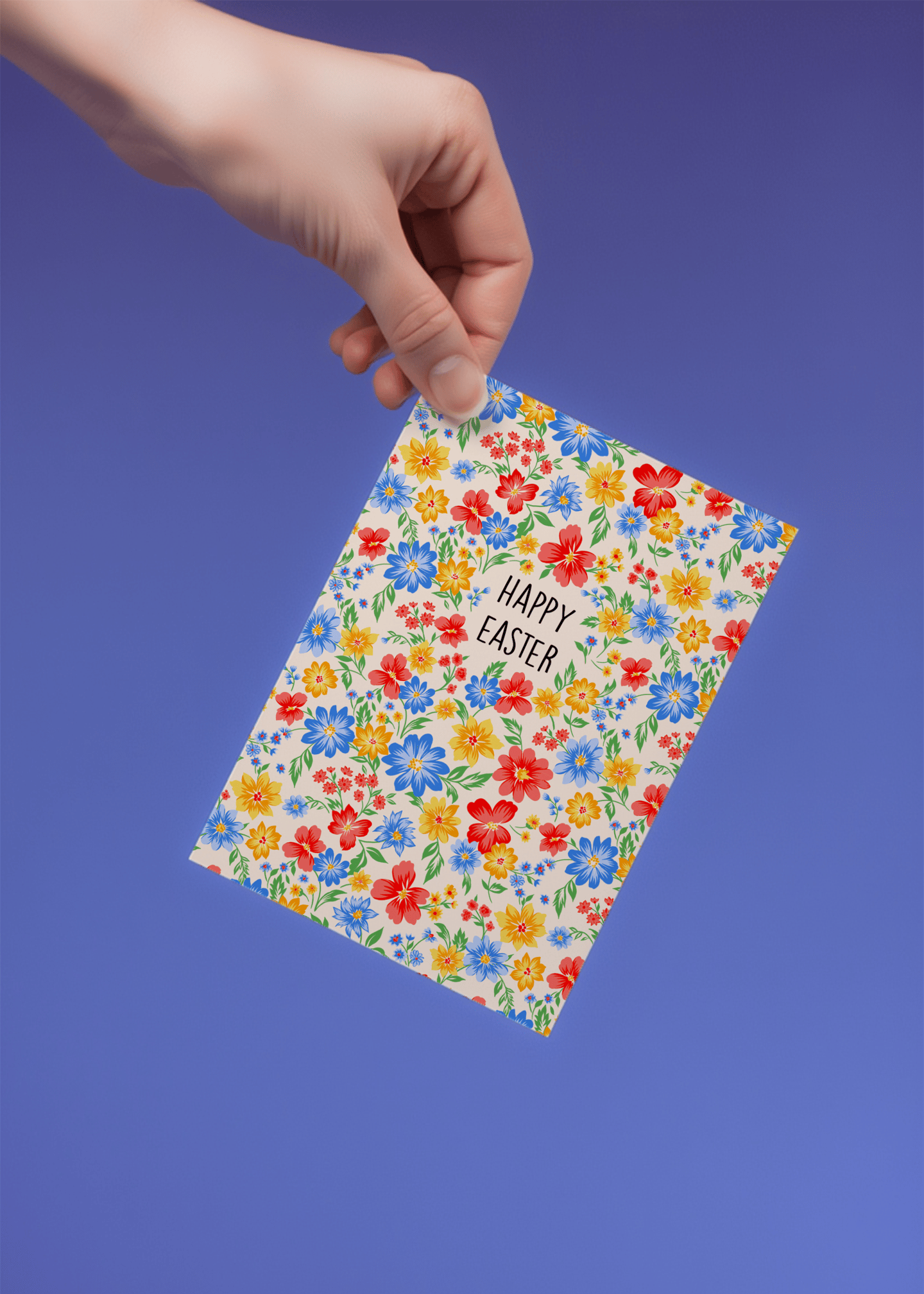 happy easter floral pattern mockup 4