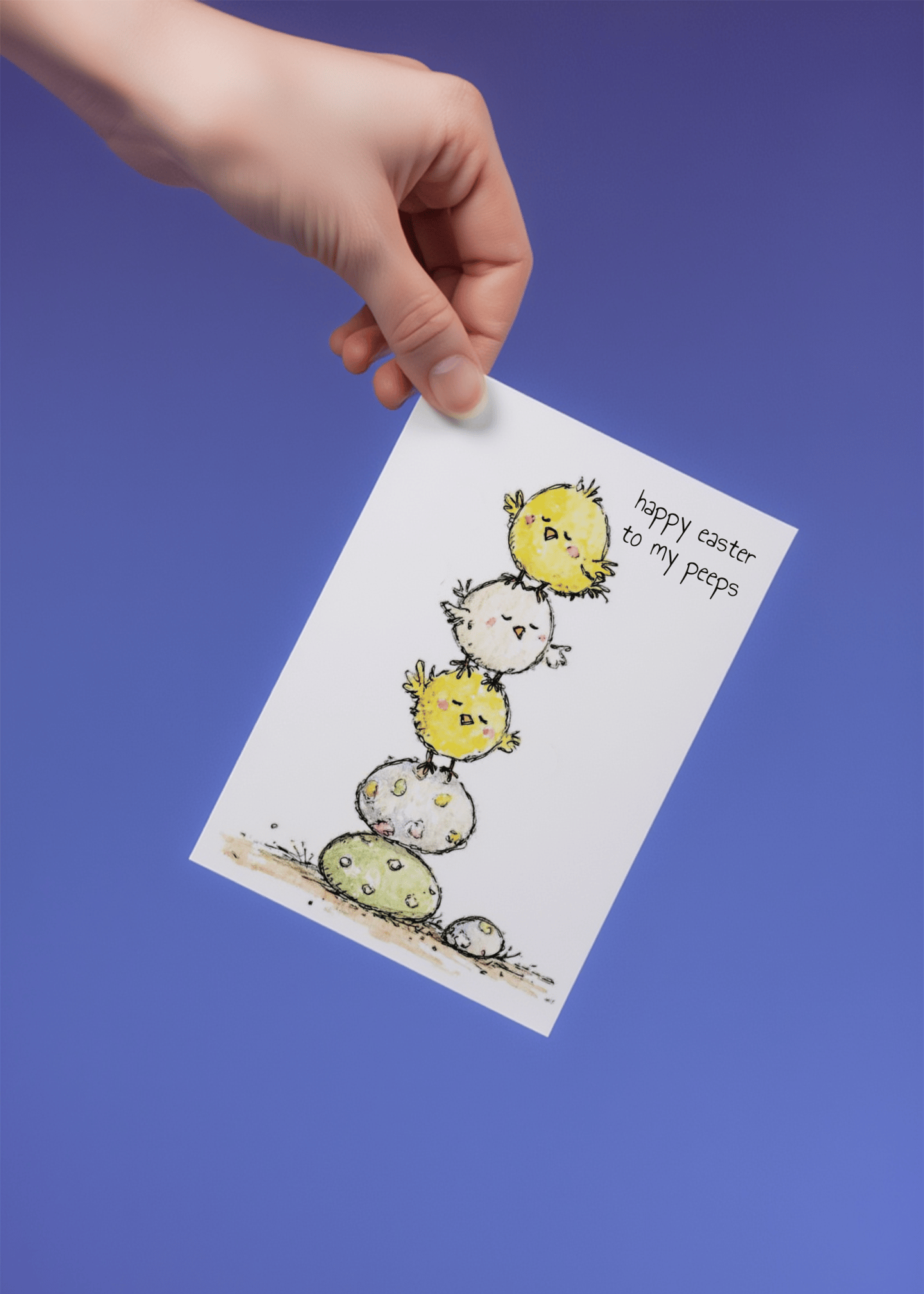 Easter Peeps Cuteness Card mockup 4