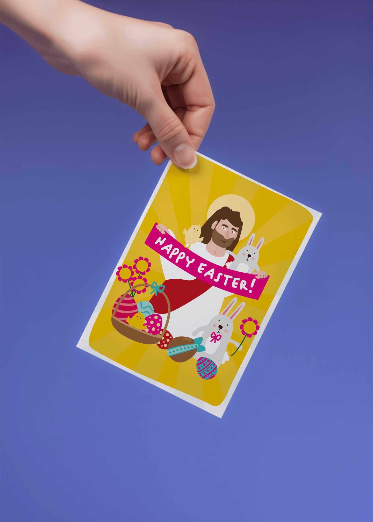 Joyful Easter Greetings Card mockup 4