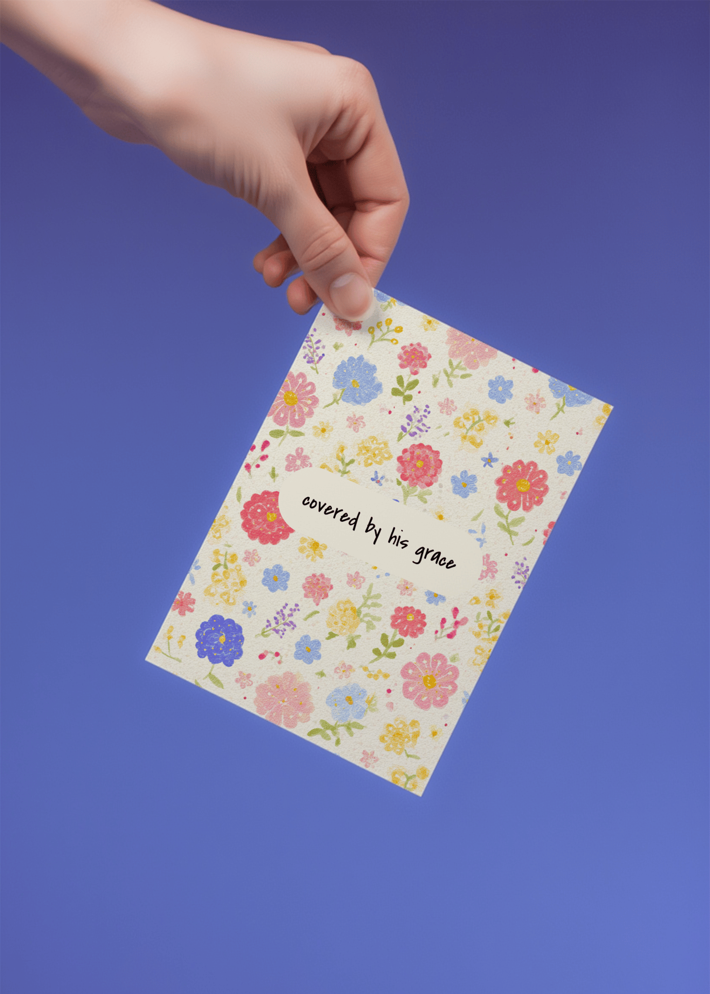 Graceful Blooms Greeting Card mockup 4