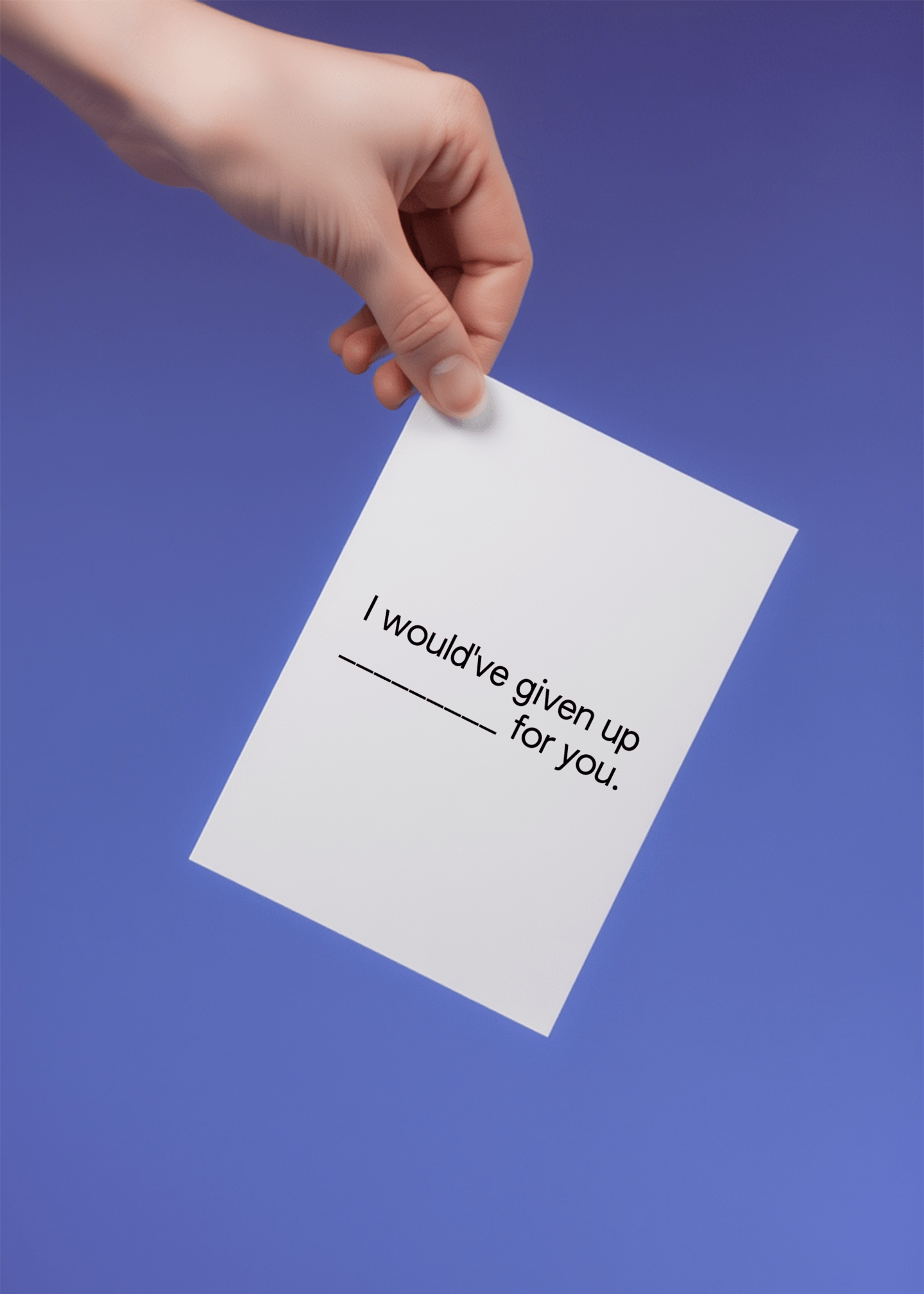I'd Do Anything for You Card mockup 4