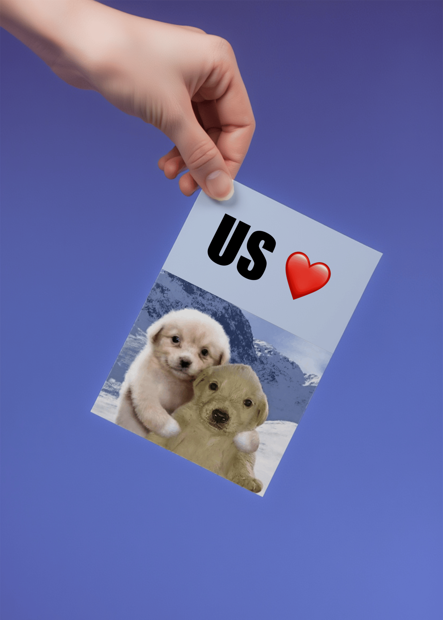 Puppy Love Duo Card mockup 4