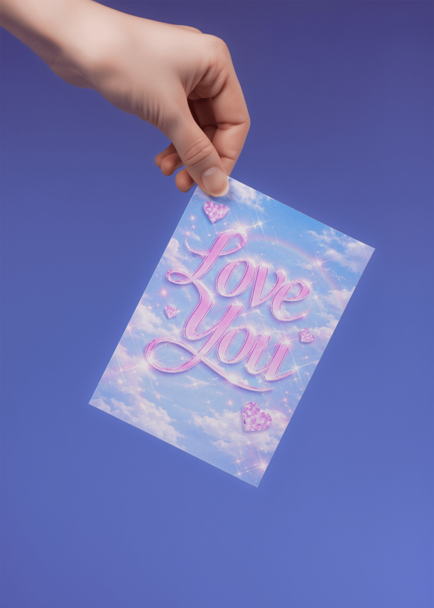 Sparkling Love Card mockup 4