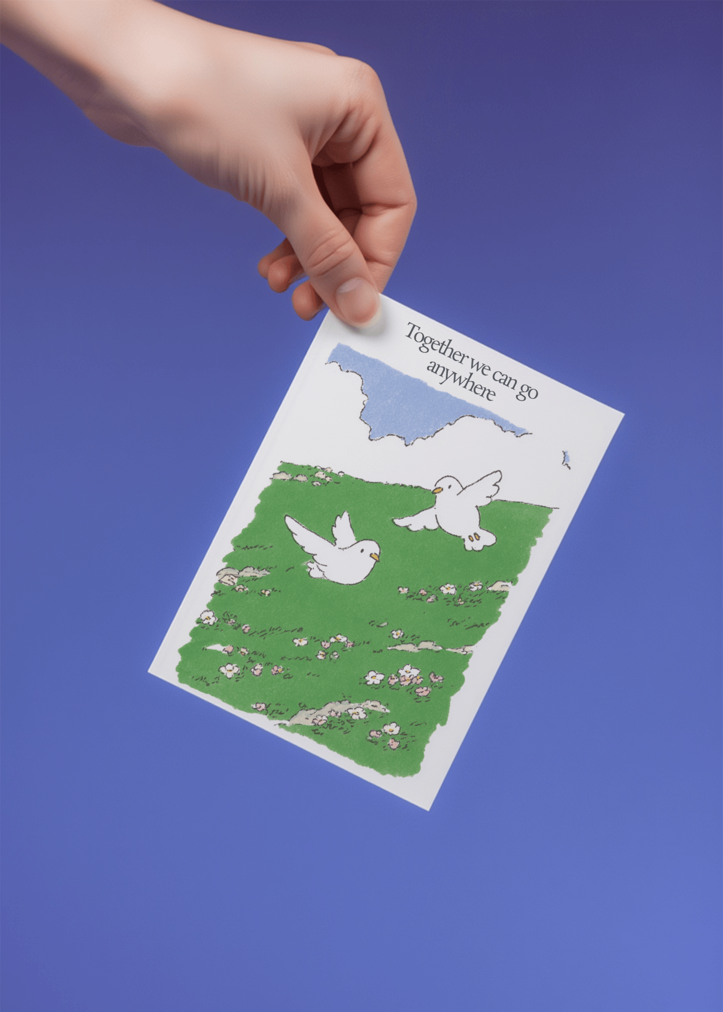 Soaring Together Greeting Card mockup 4