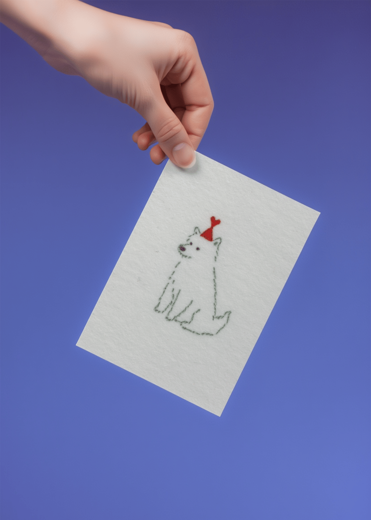 Playful Pup Birthday Card mockup 4