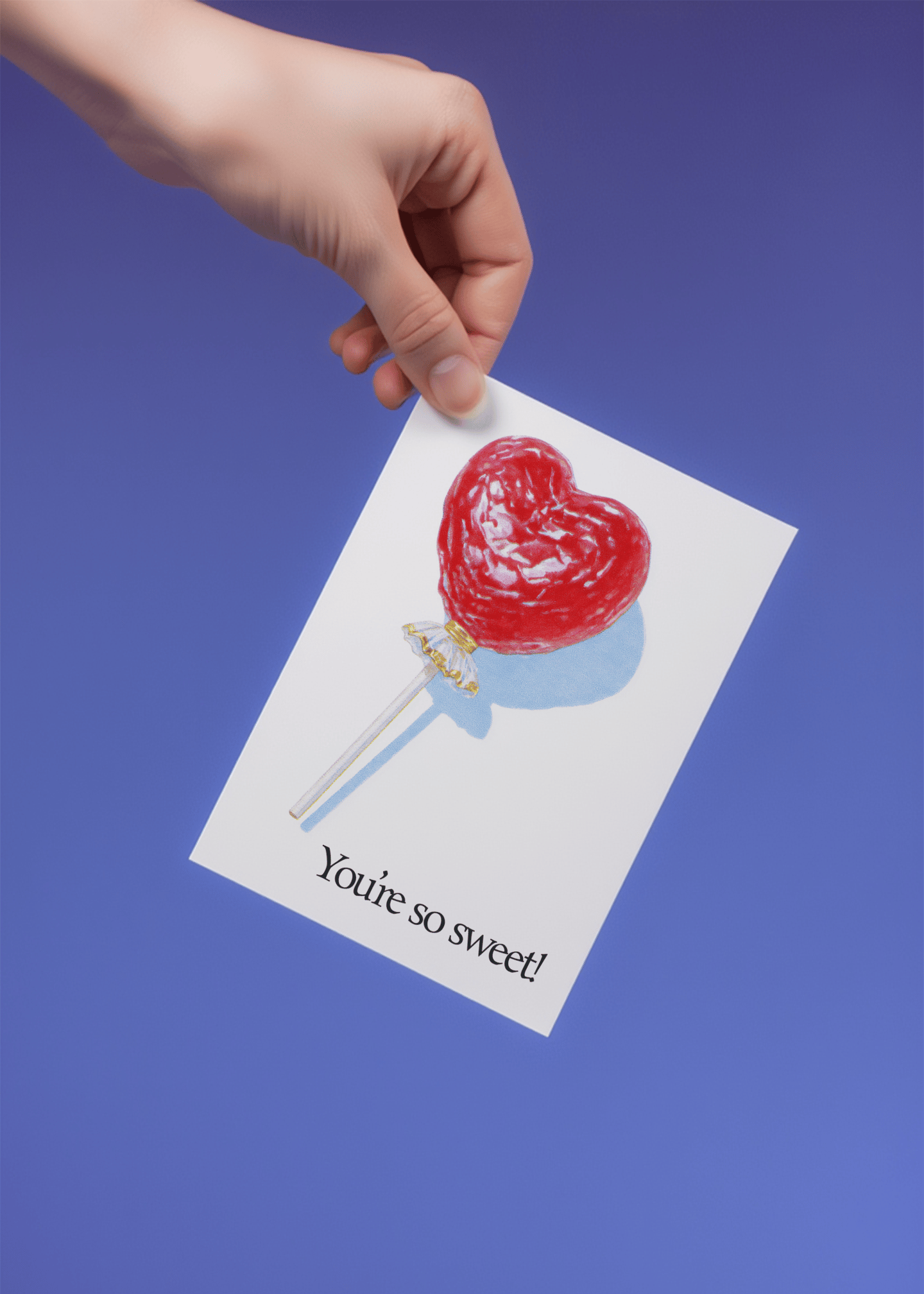 Sweet Heart Lollipop Card mockup 4