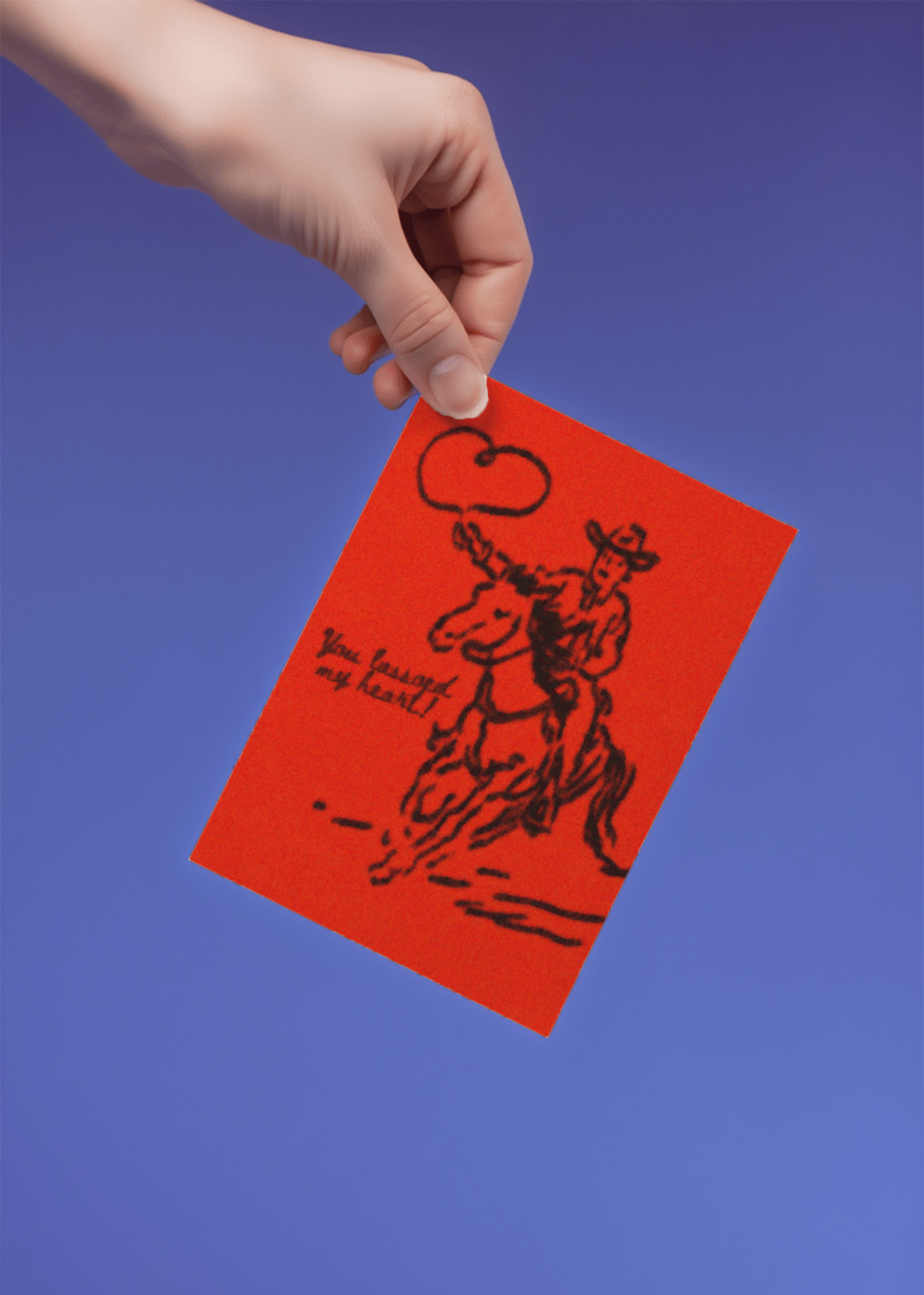 Lassoed Heart Cowboy Card mockup 4