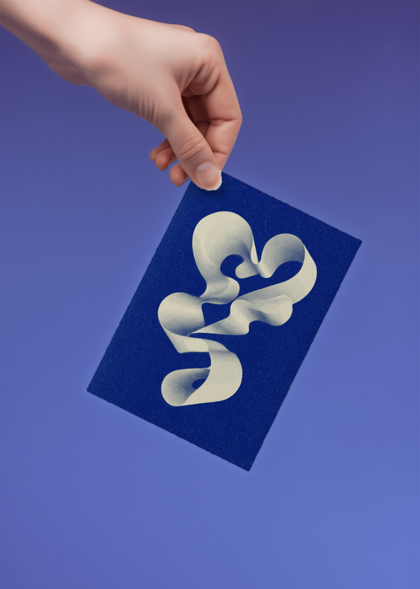 Ethereal Ribbon Heart Card mockup 4