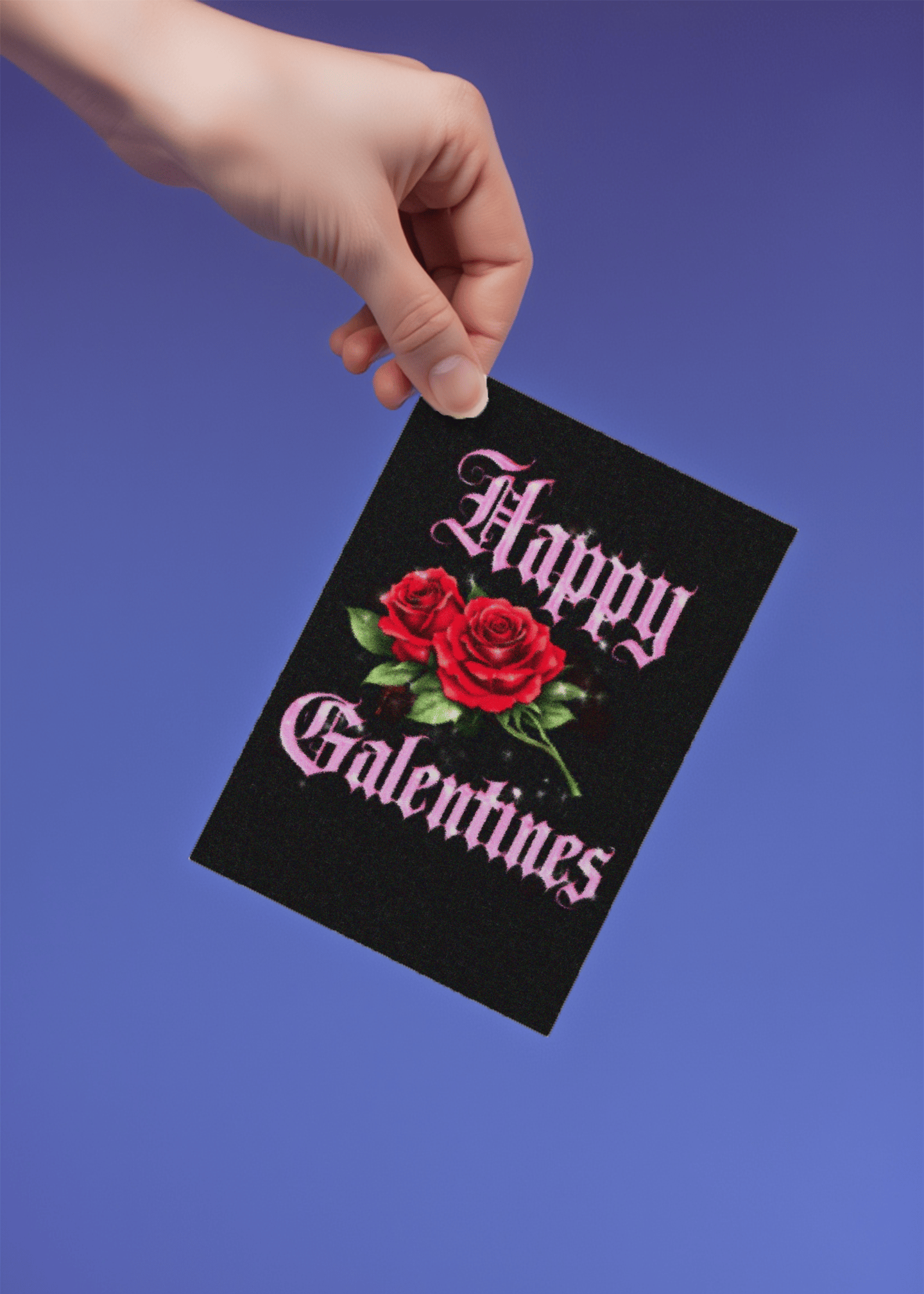 Galentine's Day Roses Card mockup 4