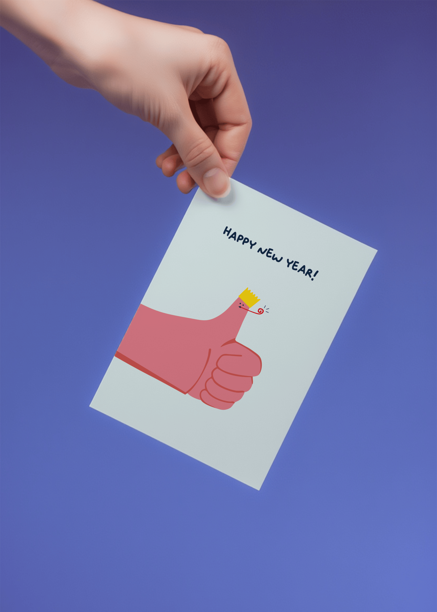 Festive New Year Thumbs Up! mockup 4
