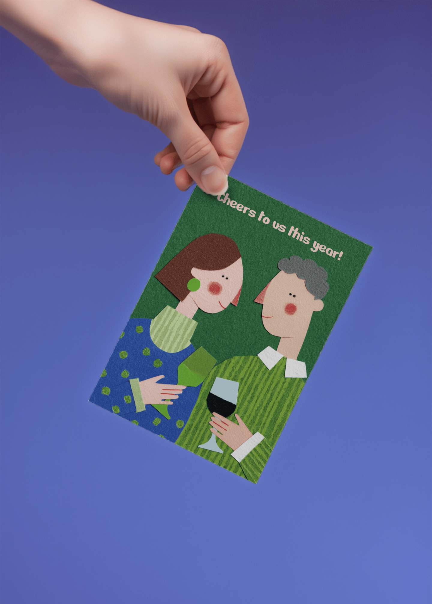 Cheers to Us This Year Card mockup 4