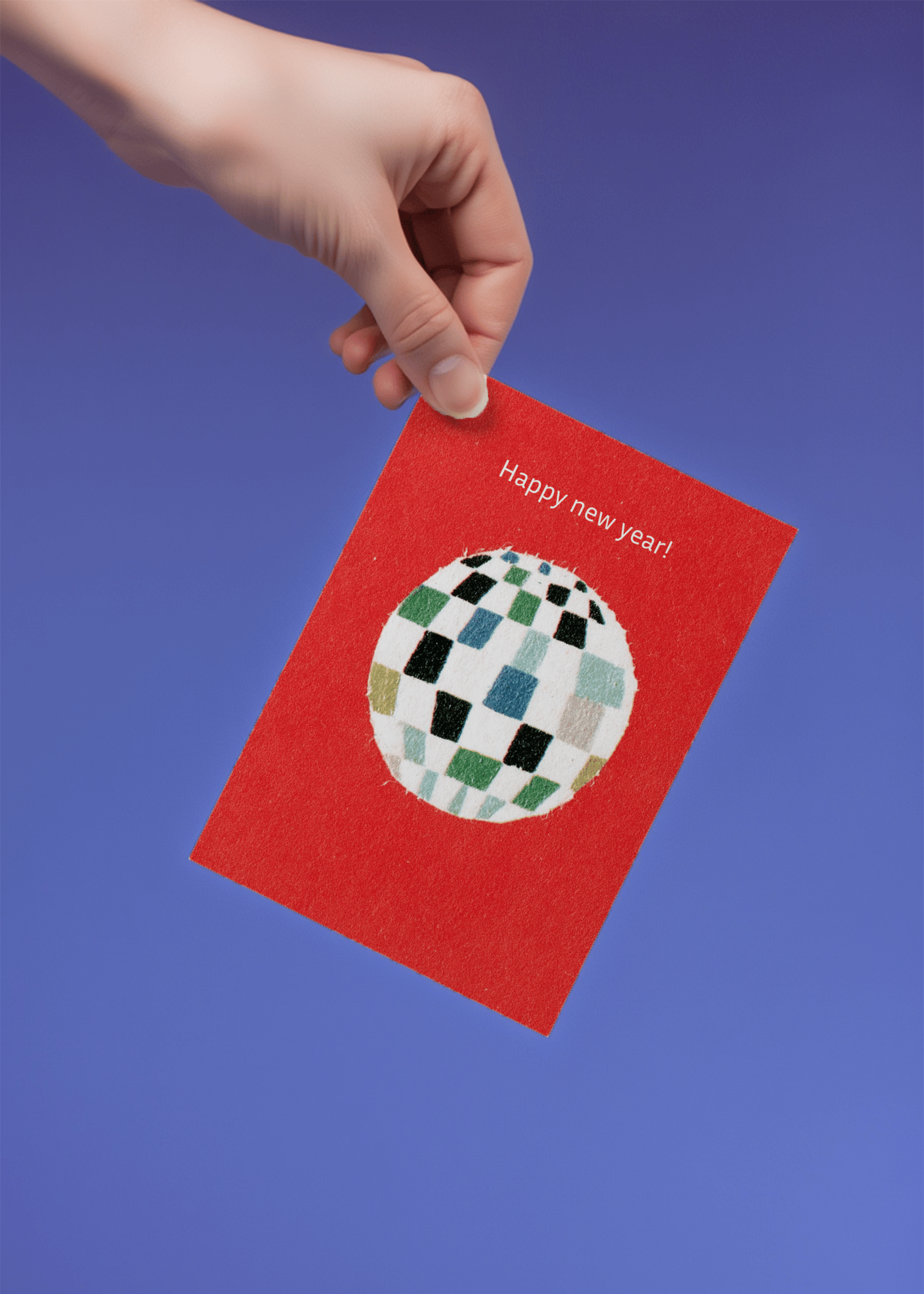 Festive New Year Wishes Card mockup 4