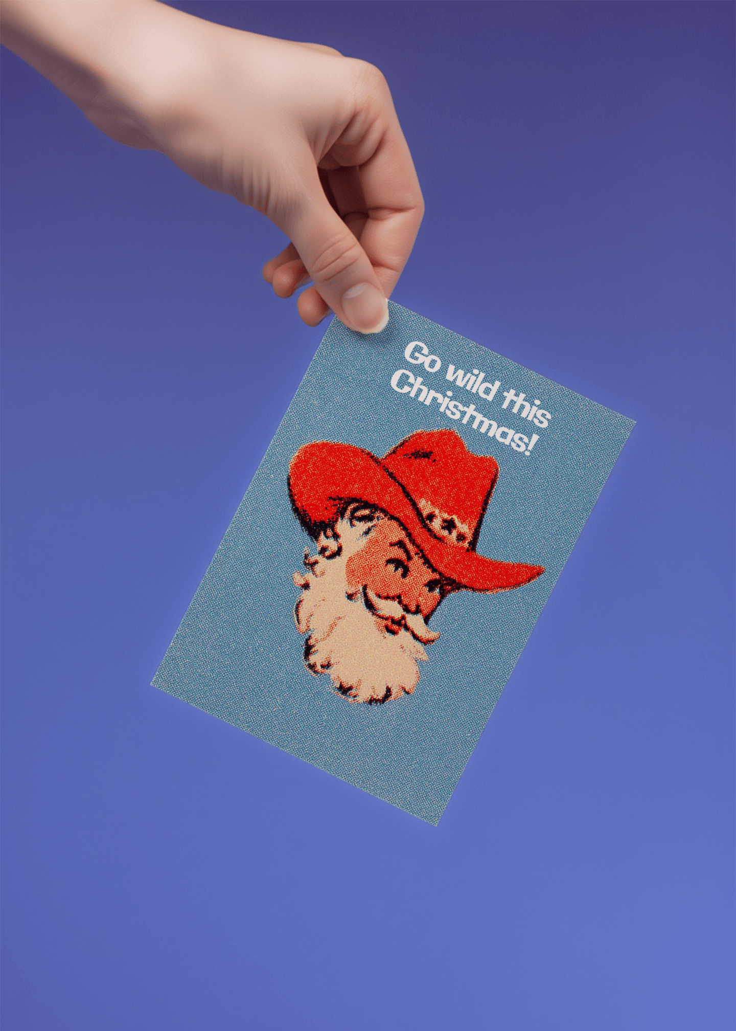 Festive Cowboy Christmas Card mockup 4