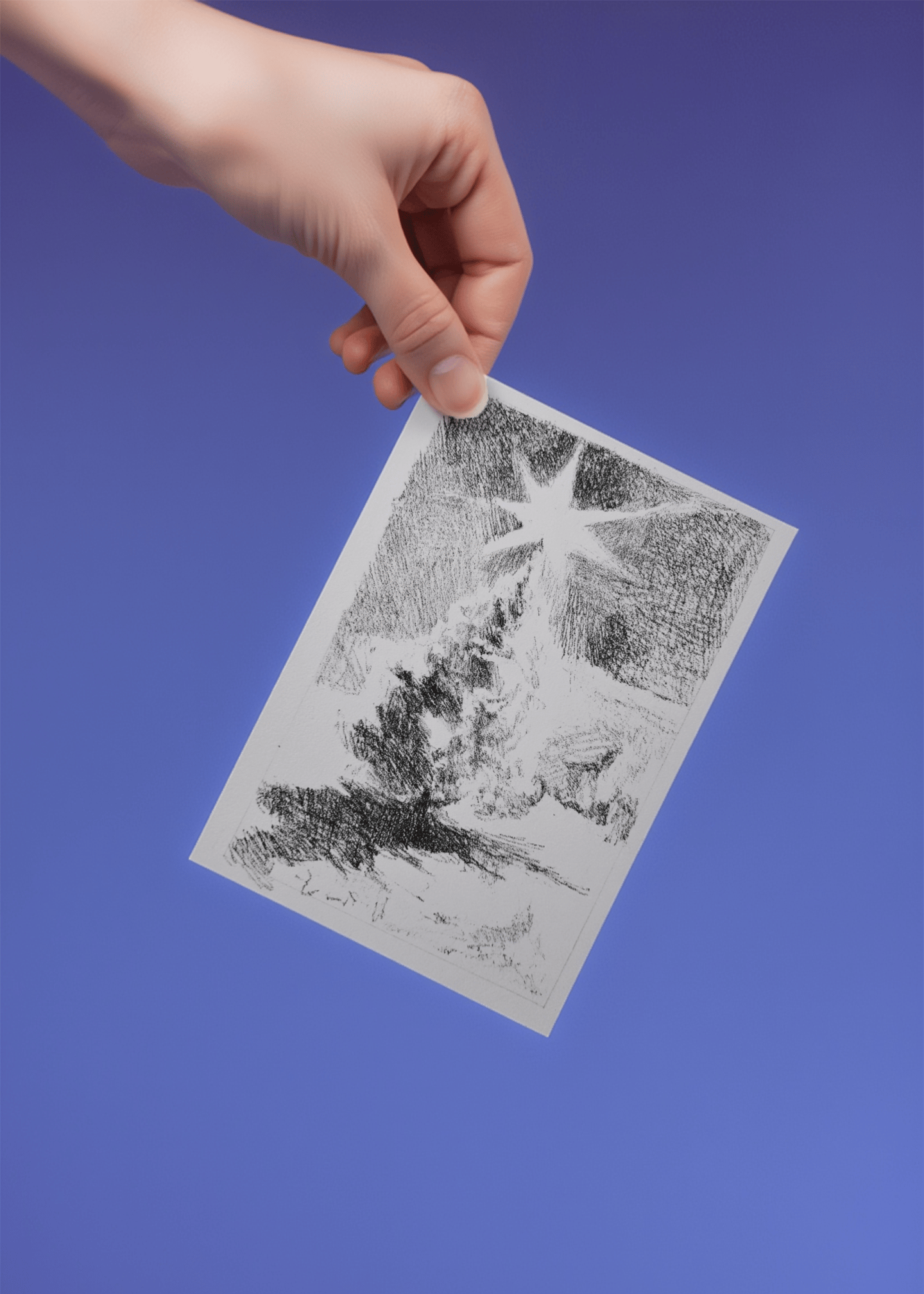 Starry Night Holiday Card mockup 4