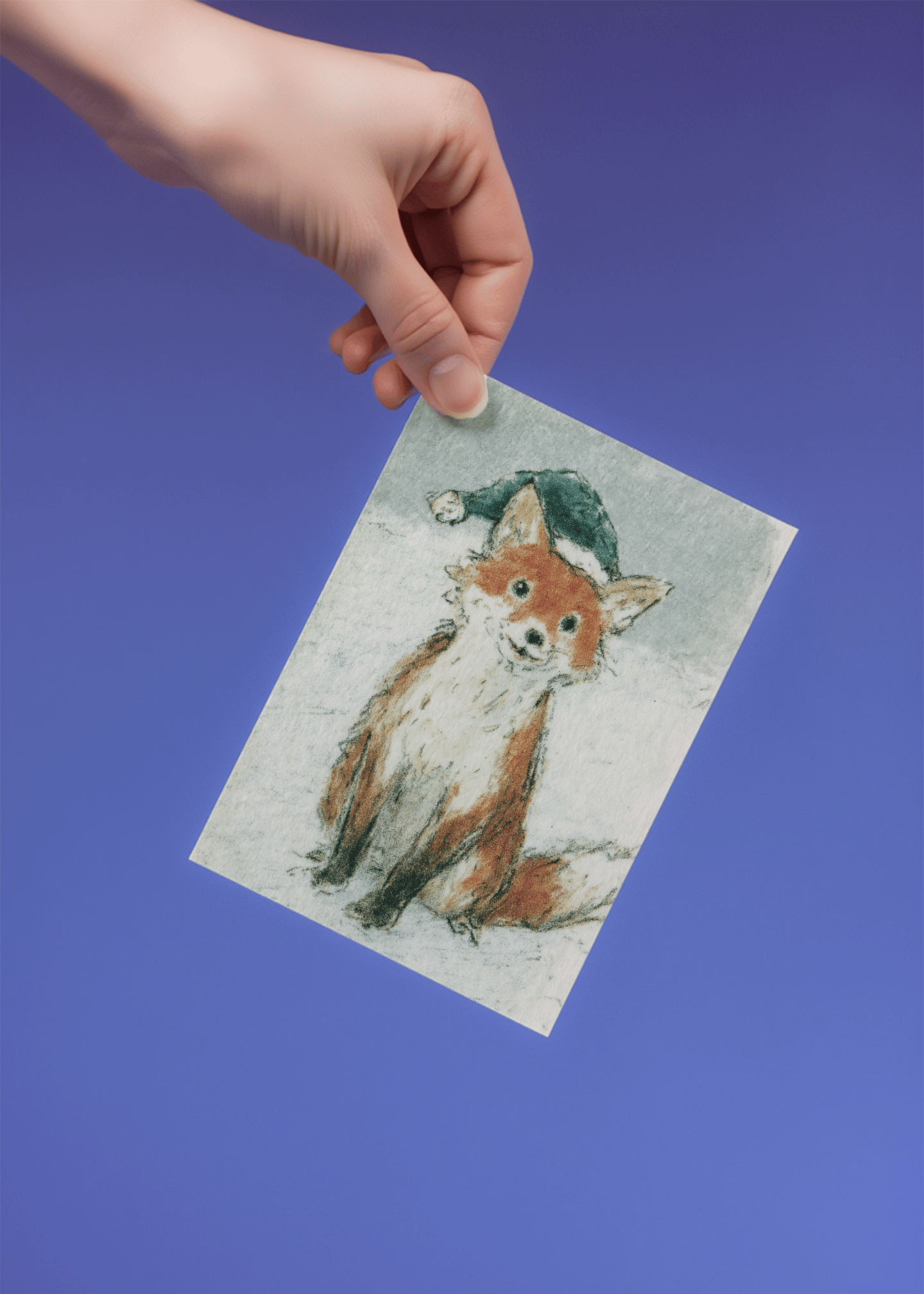 Festive Fox Holiday Card mockup 4