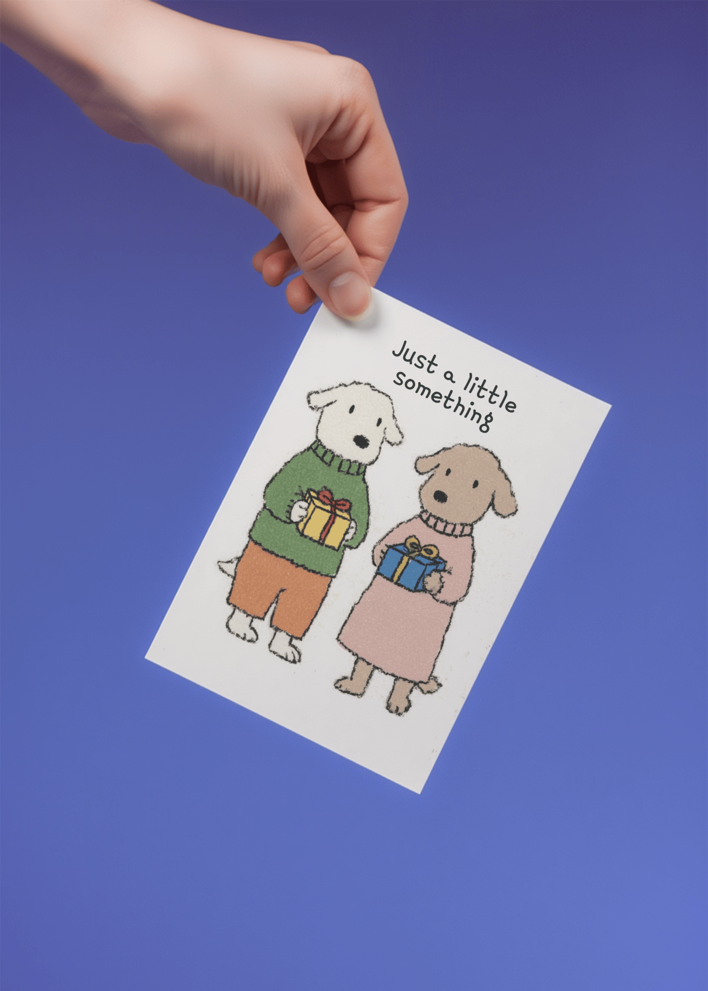 Cute Dogs Thank You Card mockup 4