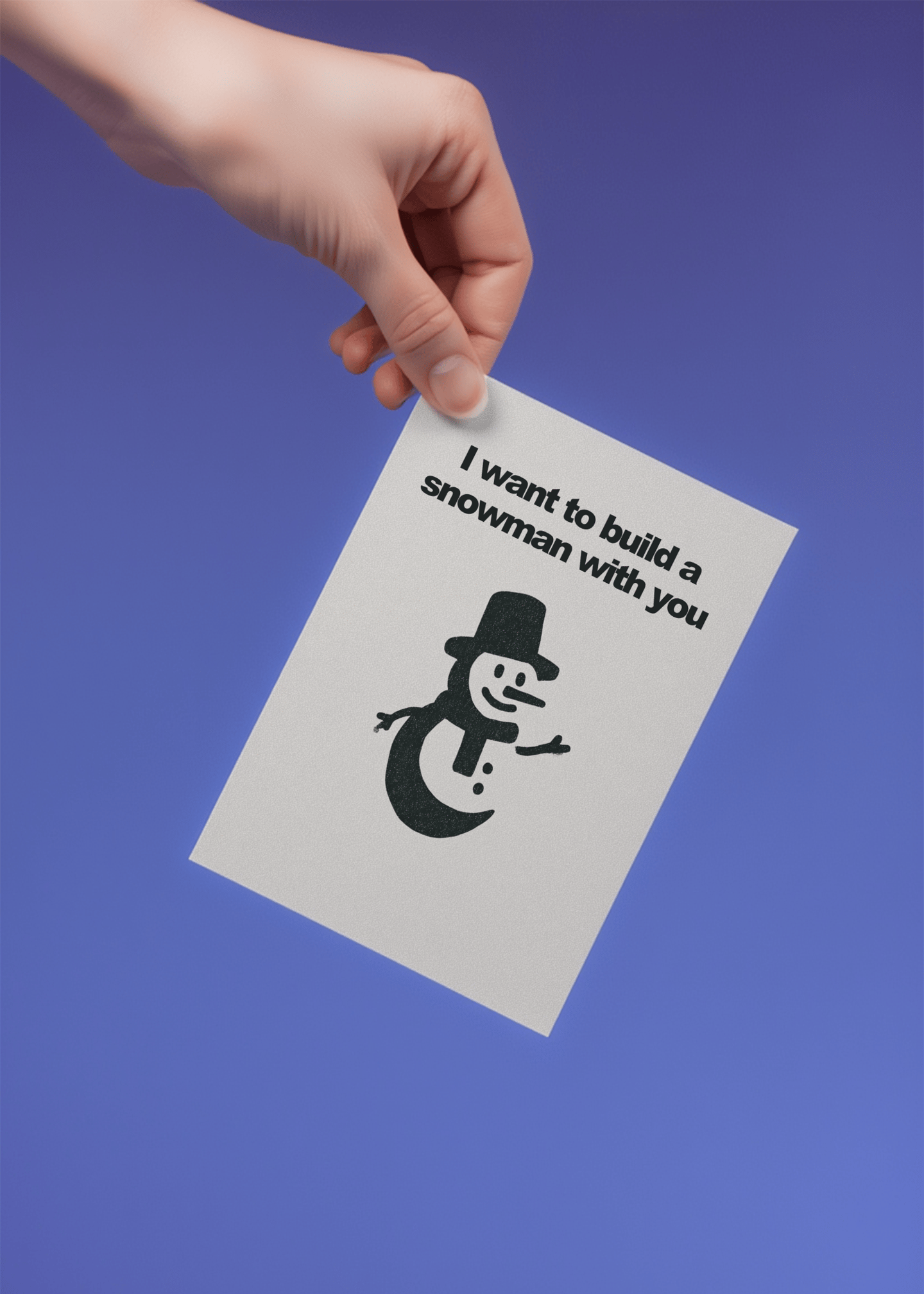 Snowman Fun Greeting Card mockup 4