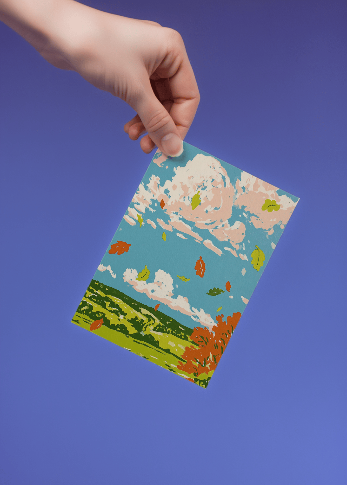 Autumn Breeze Bliss Card mockup 4