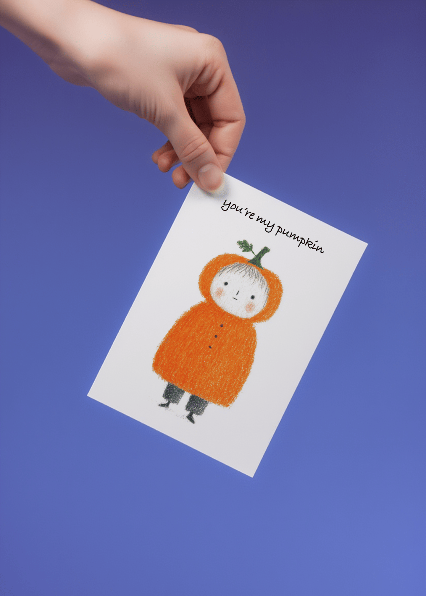 You're My Pumpkin Sweet Card mockup 4