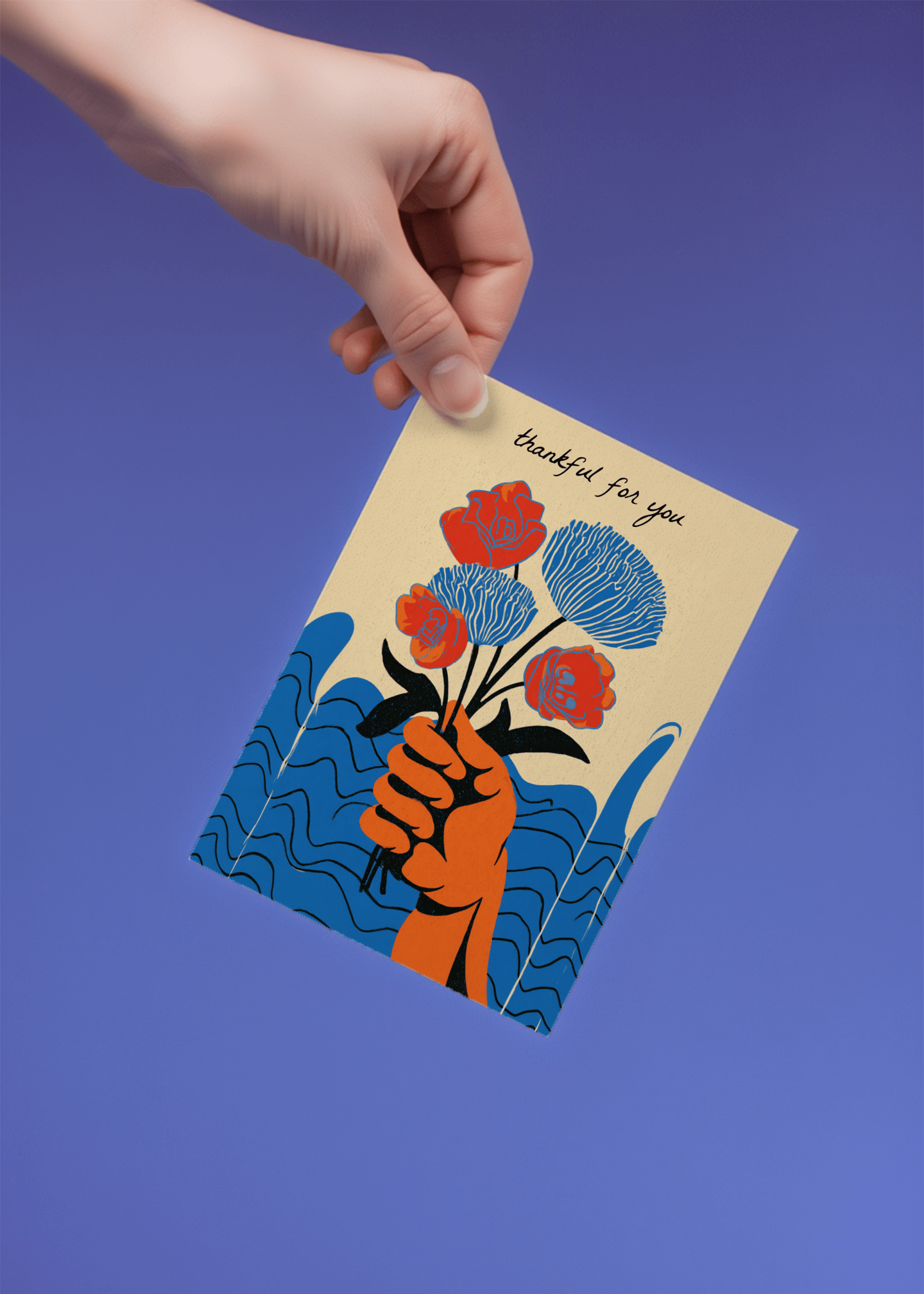 Floral Gratitude Card mockup 4