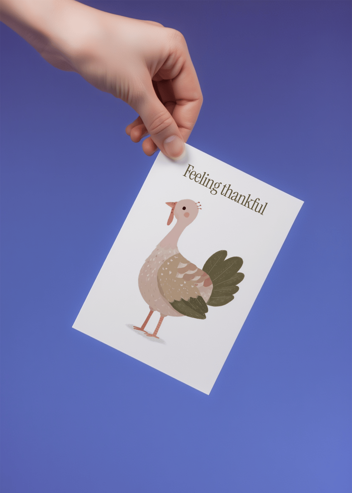 Thankful Turkey Greetings mockup 4