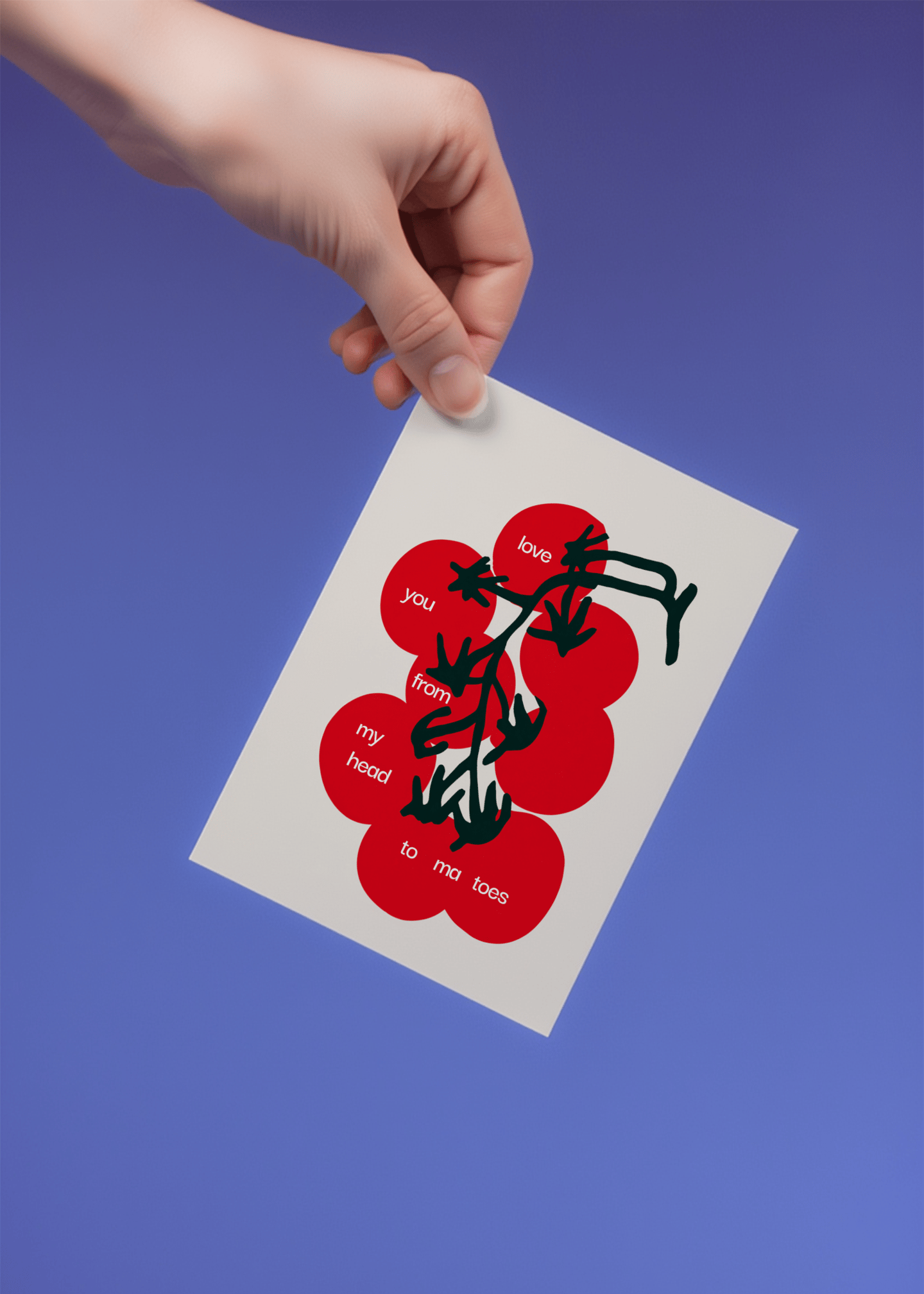 Tomato Love Pun Card mockup 4