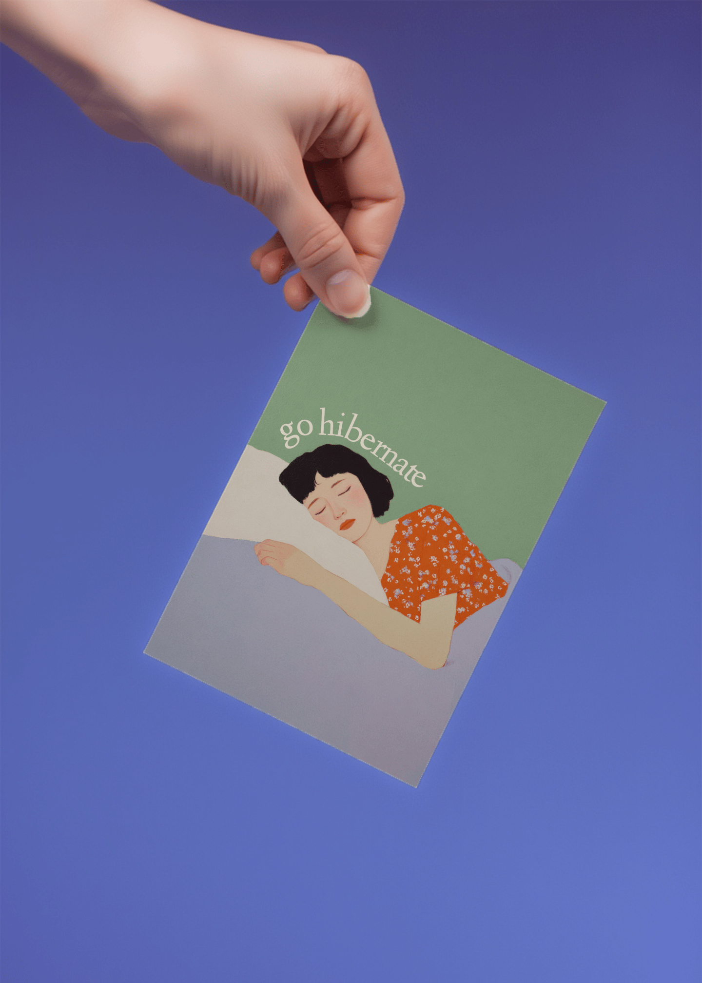 Go Hibernate Greeting Card mockup 4