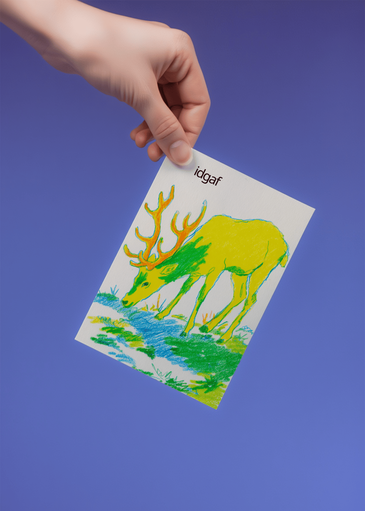 Playful Deer Humor Card mockup 4