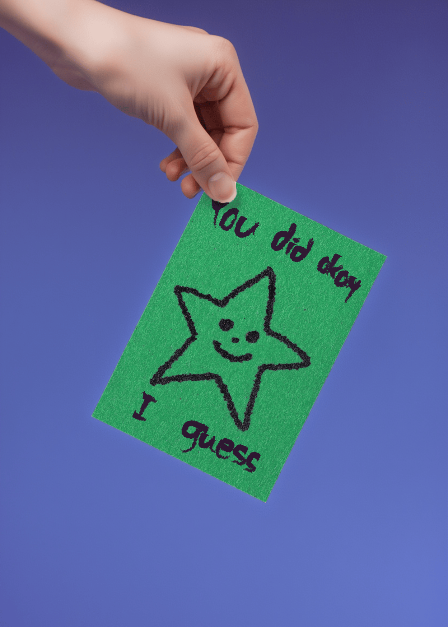 You Did Okay Star Card mockup 4